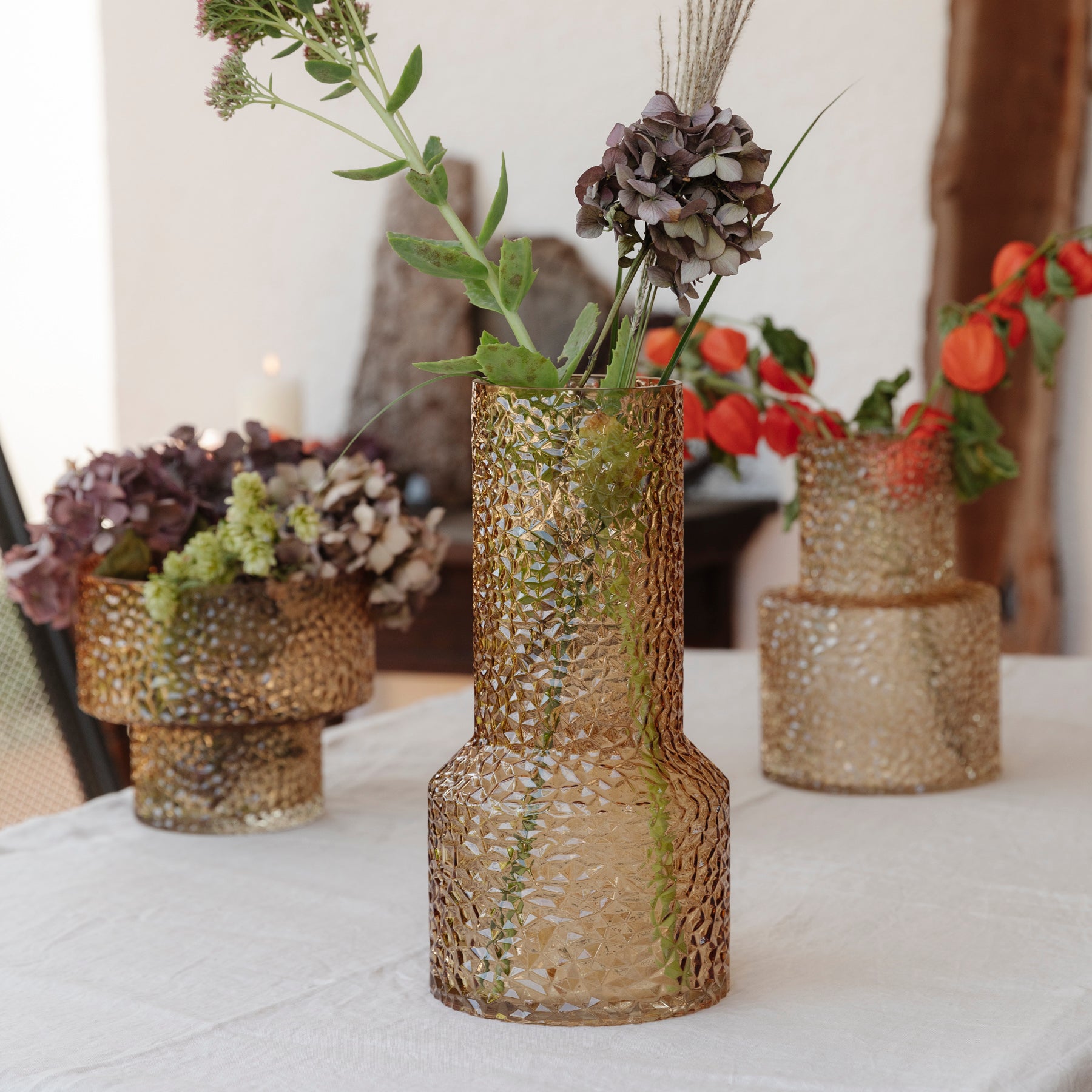 Vase Tuva L - amber