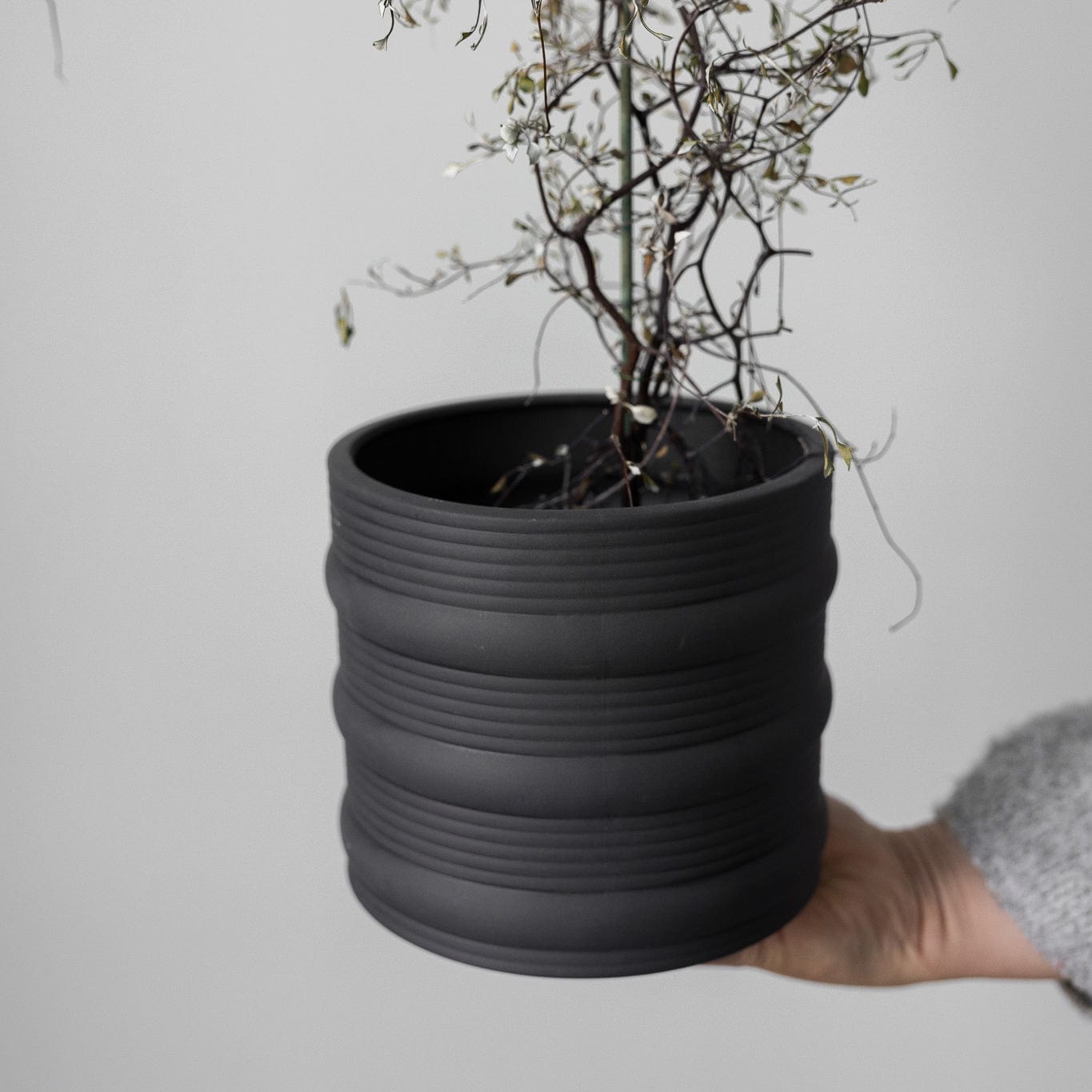 OUTLET Vase / Übertopf Arby - anthrazit
