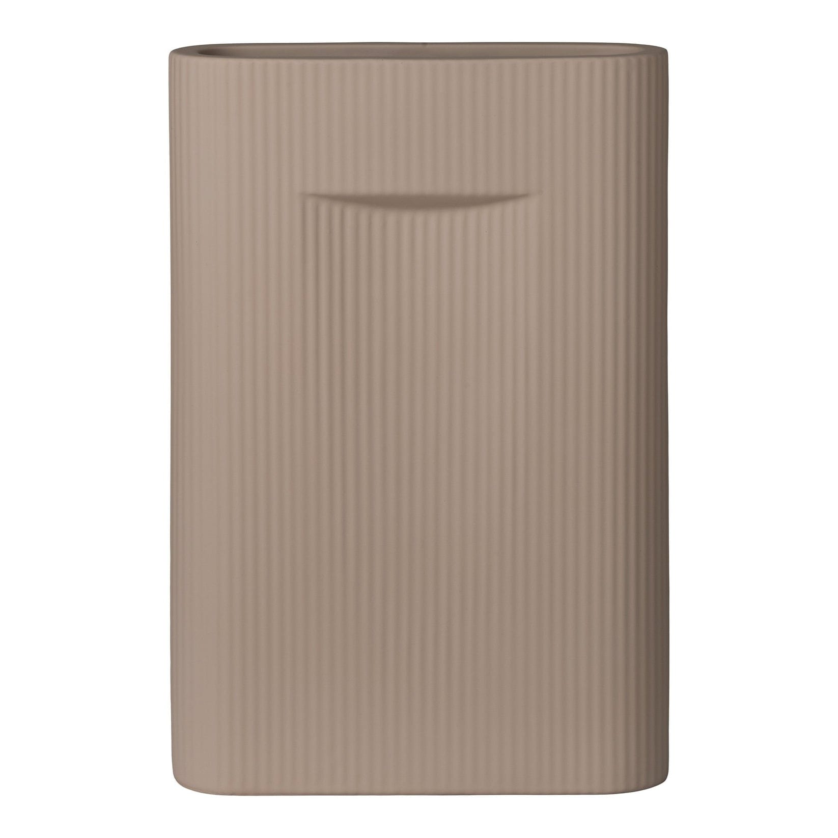 Vase Ridge L - taupe