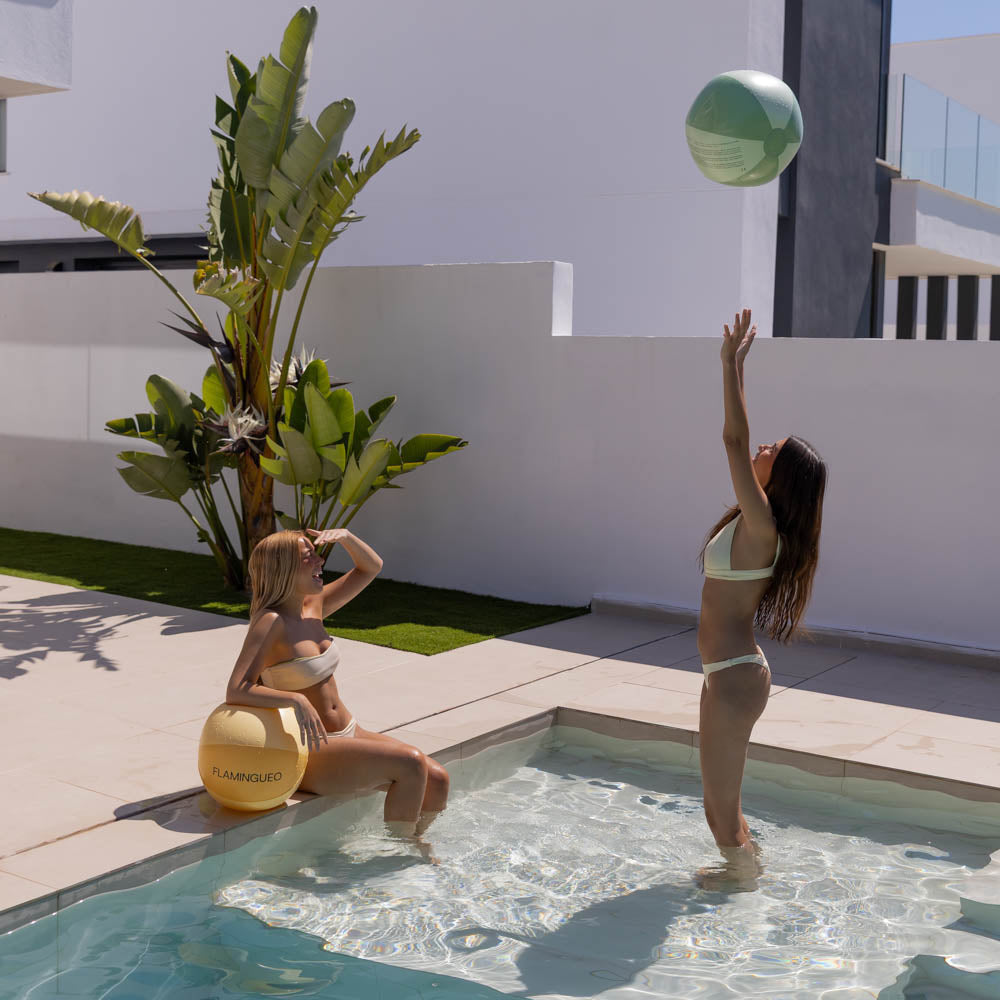 Wasserball Streifen - gelb