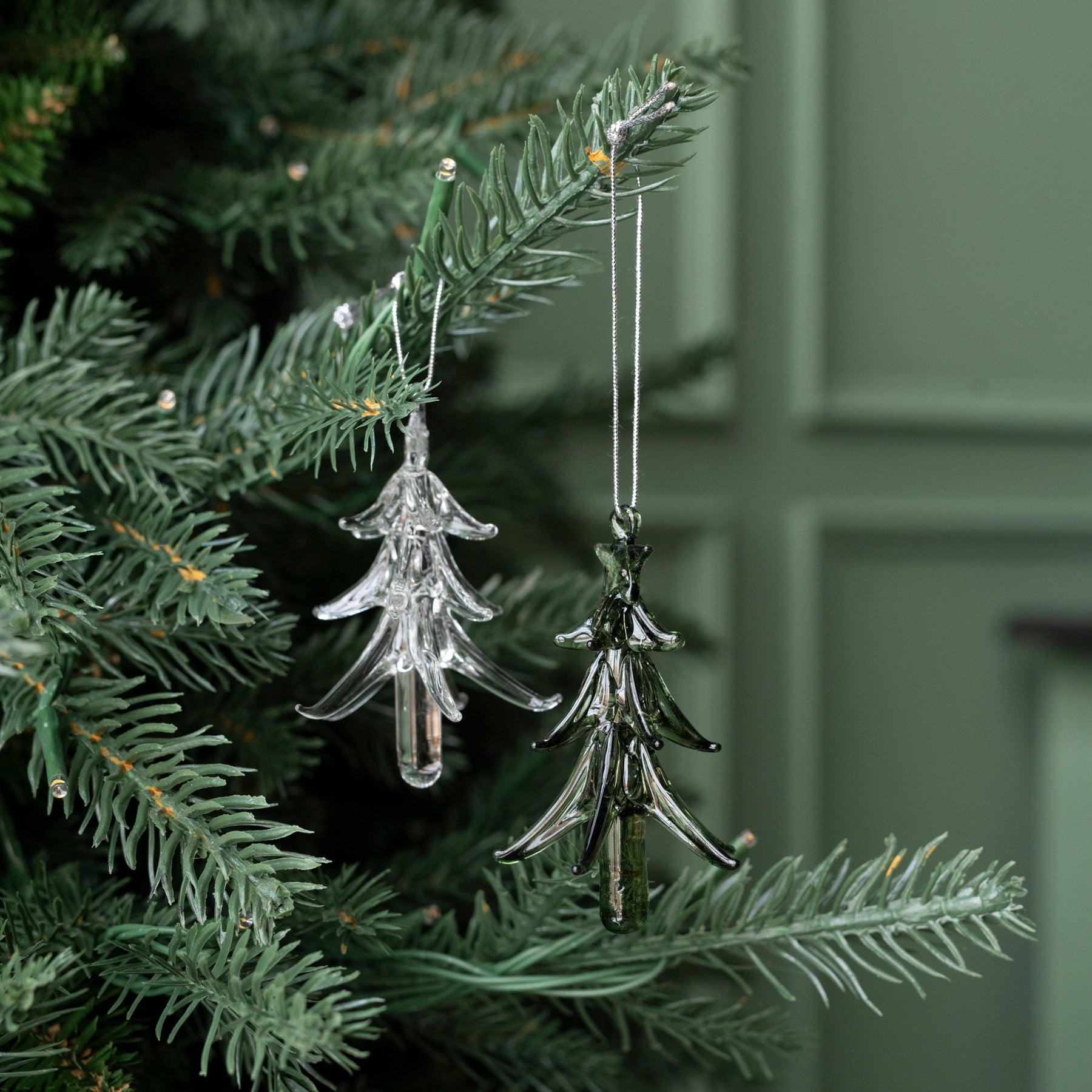 Dekoanhänger Baum Glas - durchsichtig