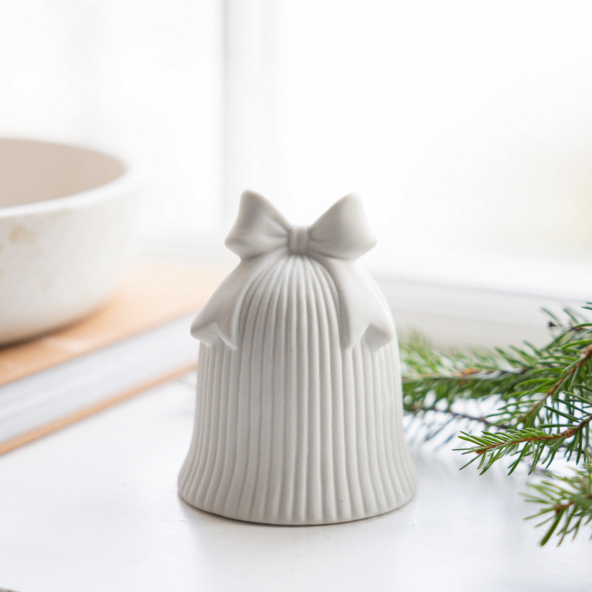 Weihnachtsdeko Klocksjön - weiß