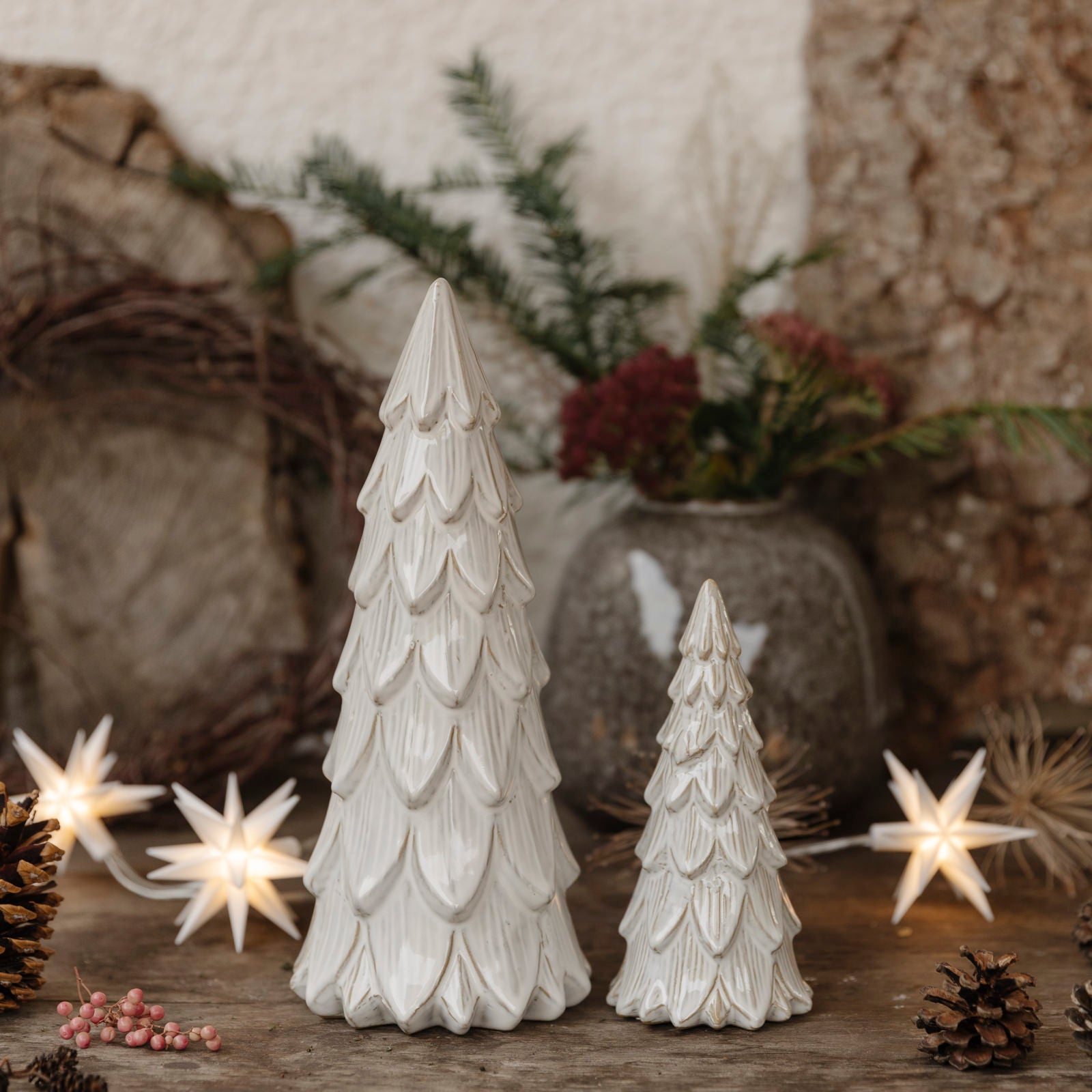 Weihnachtsbaum Rustic - weiß melange