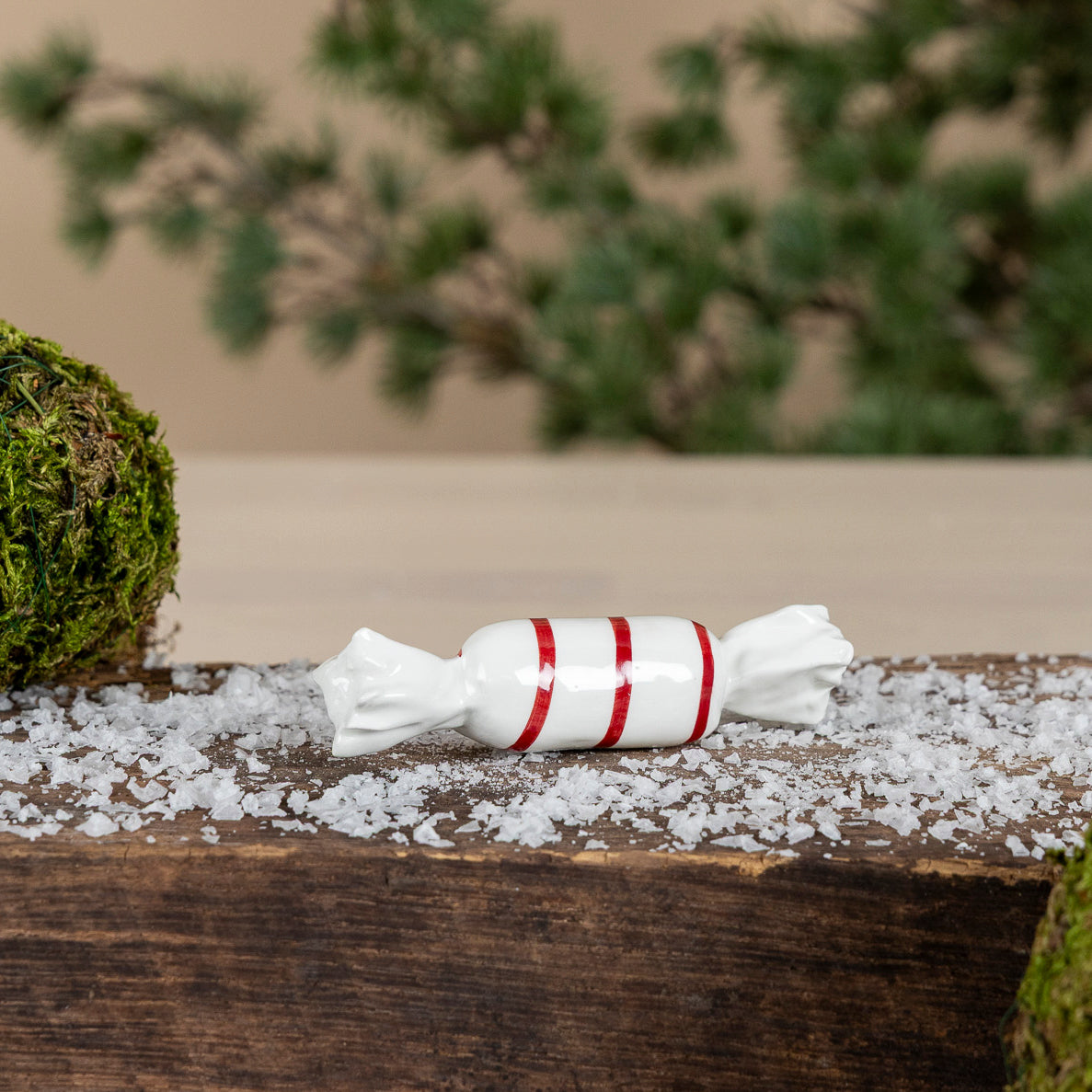 Weihnachtsdeko Bonbon Sockered - rot weiß