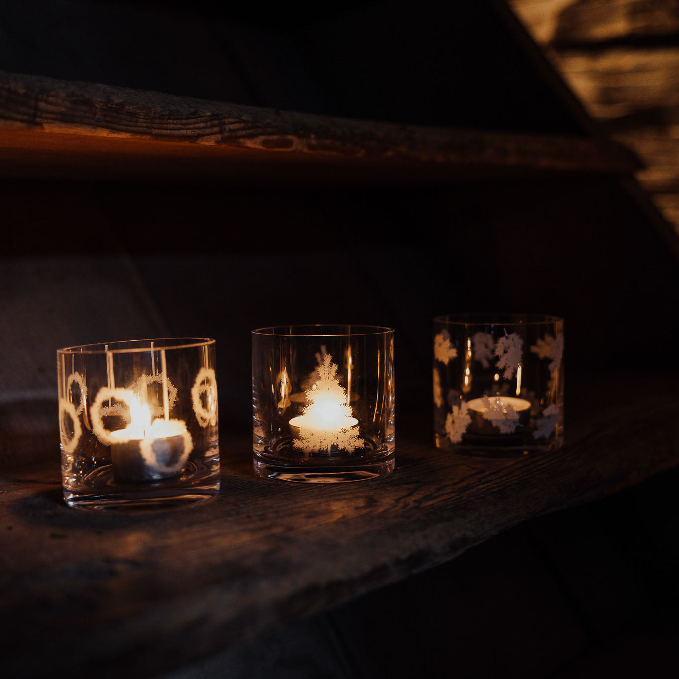 Windlicht Vintegran aus Glas