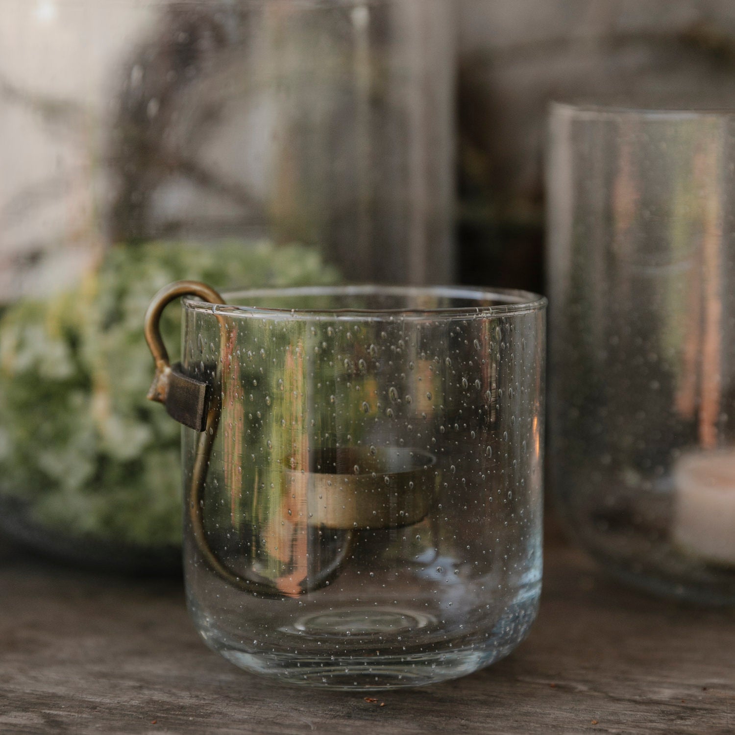 Windlicht Bubble mit Einsatz - Glas