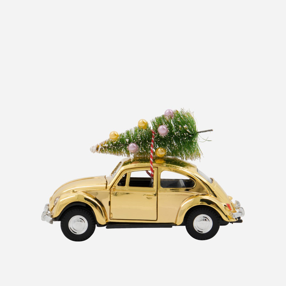 Deko Auto Xmas Car - gold