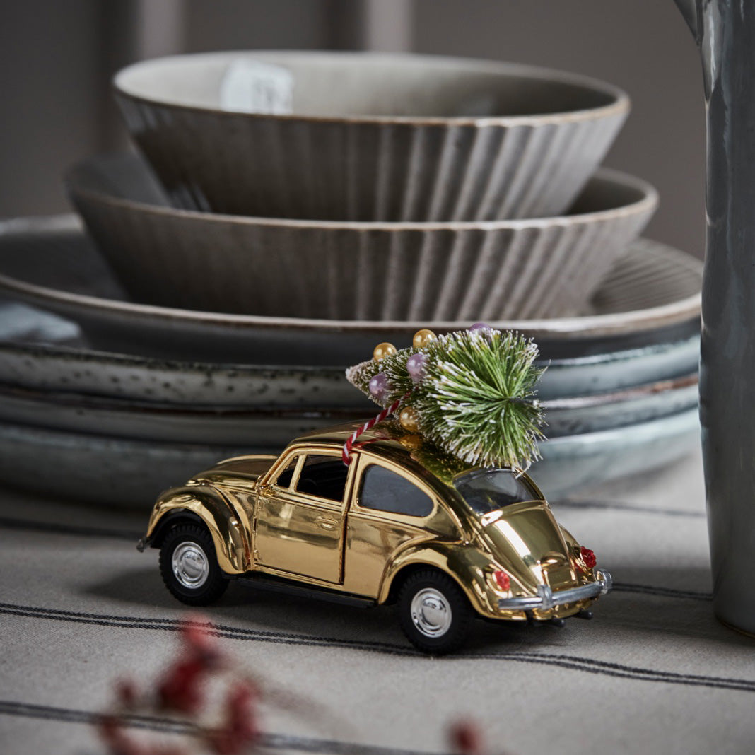 Deko Auto Xmas Car - gold