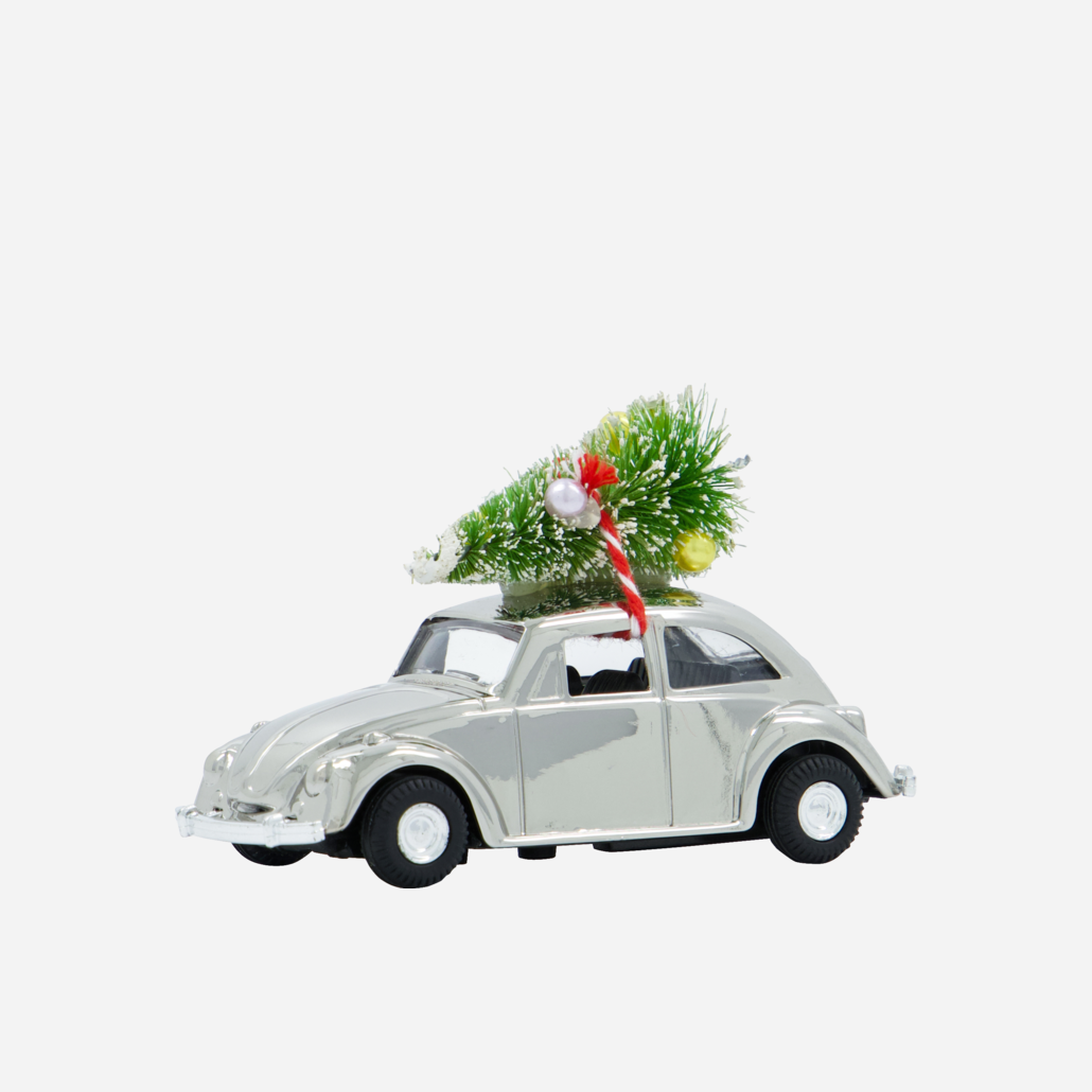 Deko Auto Xmas Car - silber