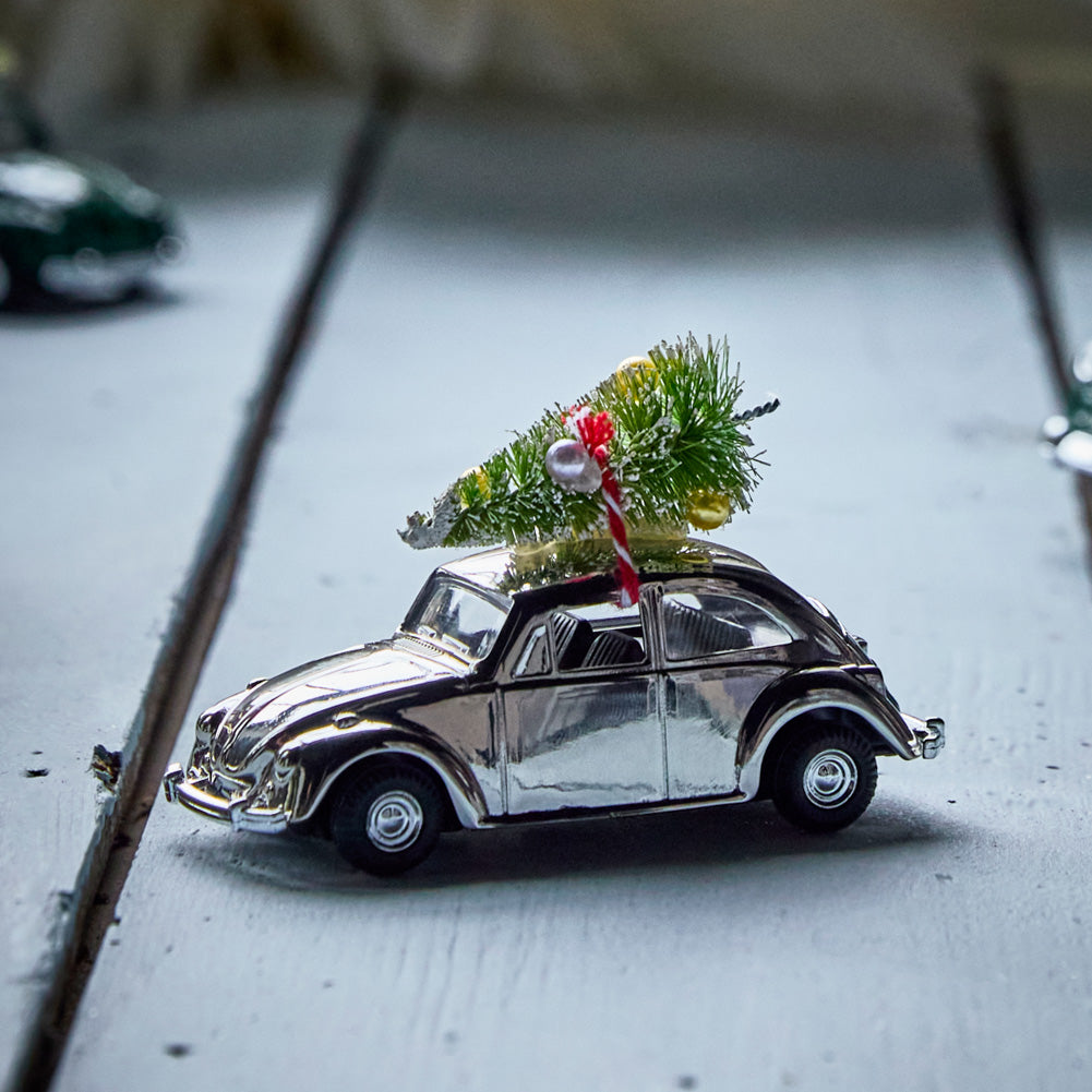 Deko Auto Xmas Car - silber