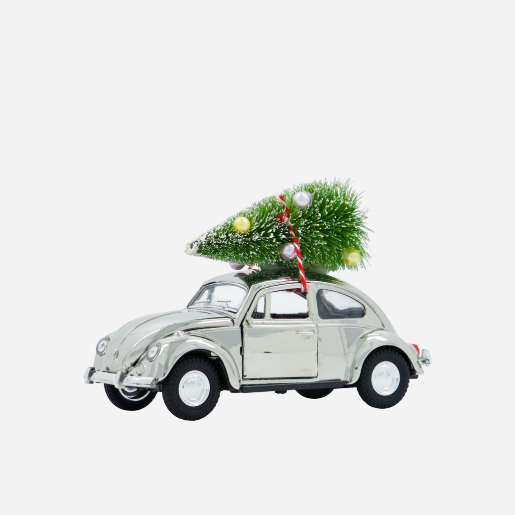 Deko Auto Xmas Car - silber