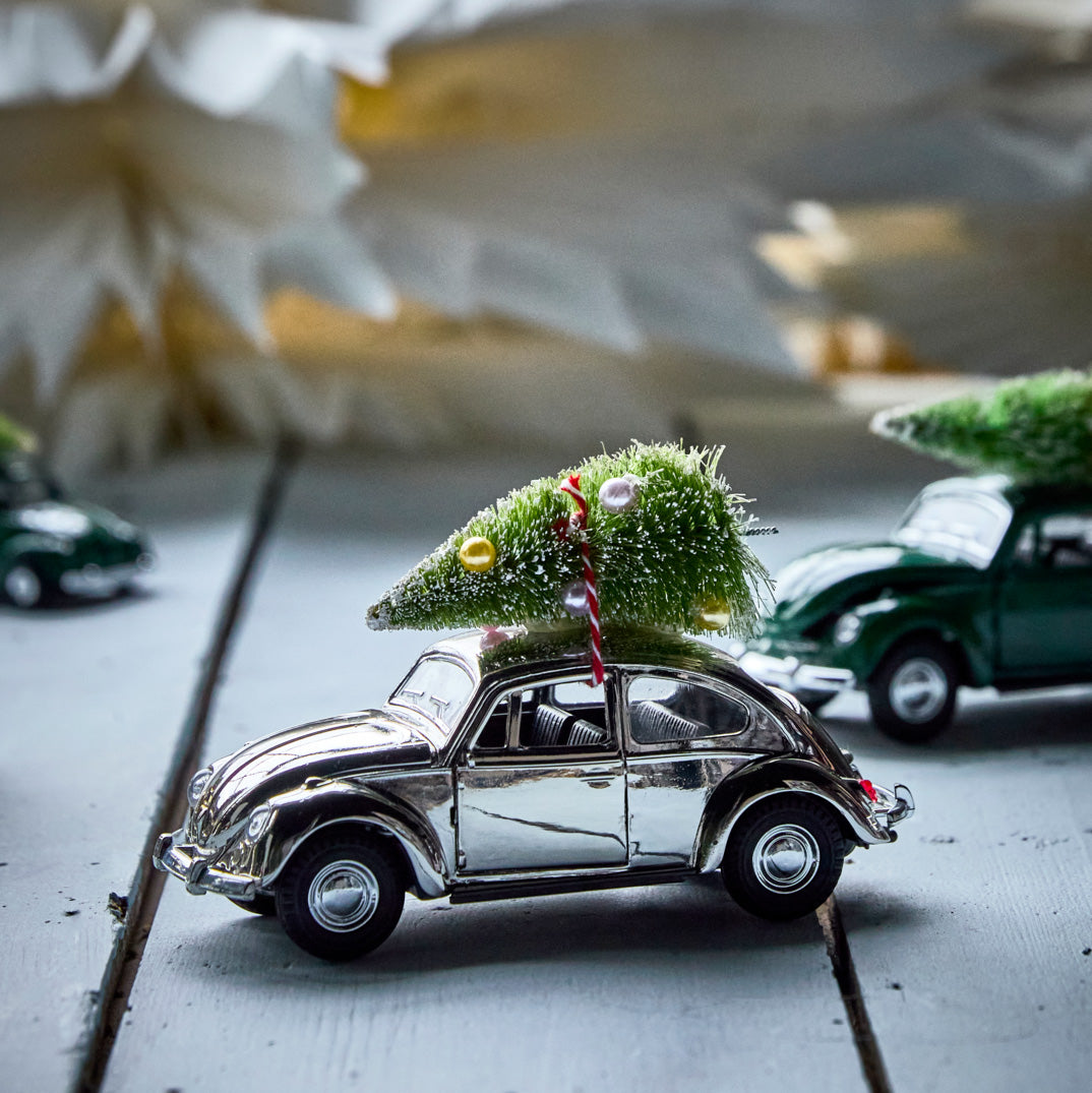 Deko Auto Xmas Car - silber
