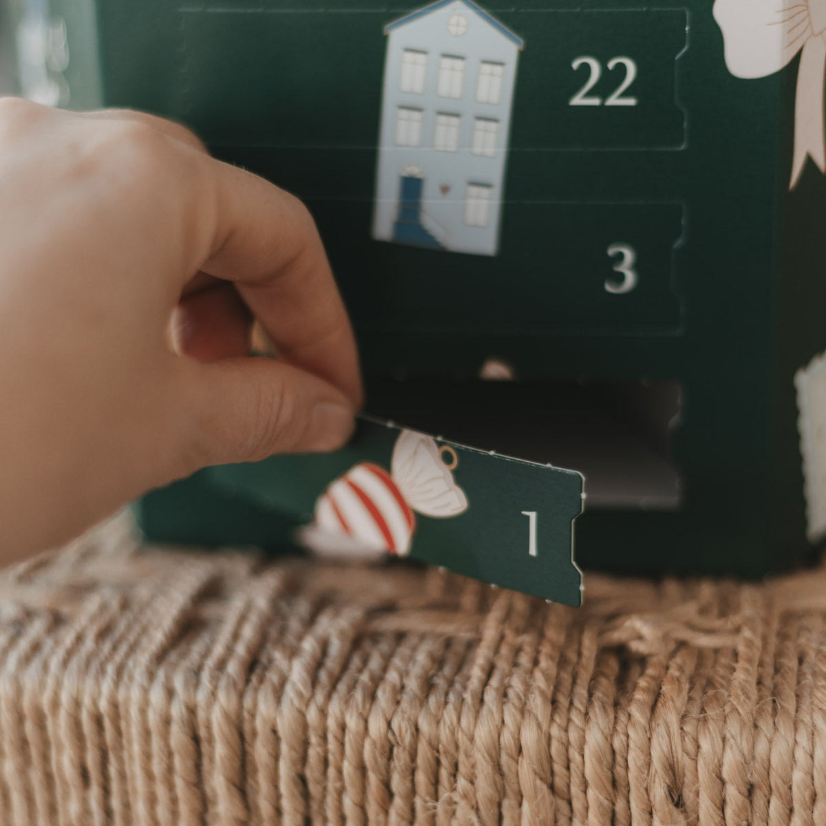 Eulenschnitt Adventskalender Baumanhänger