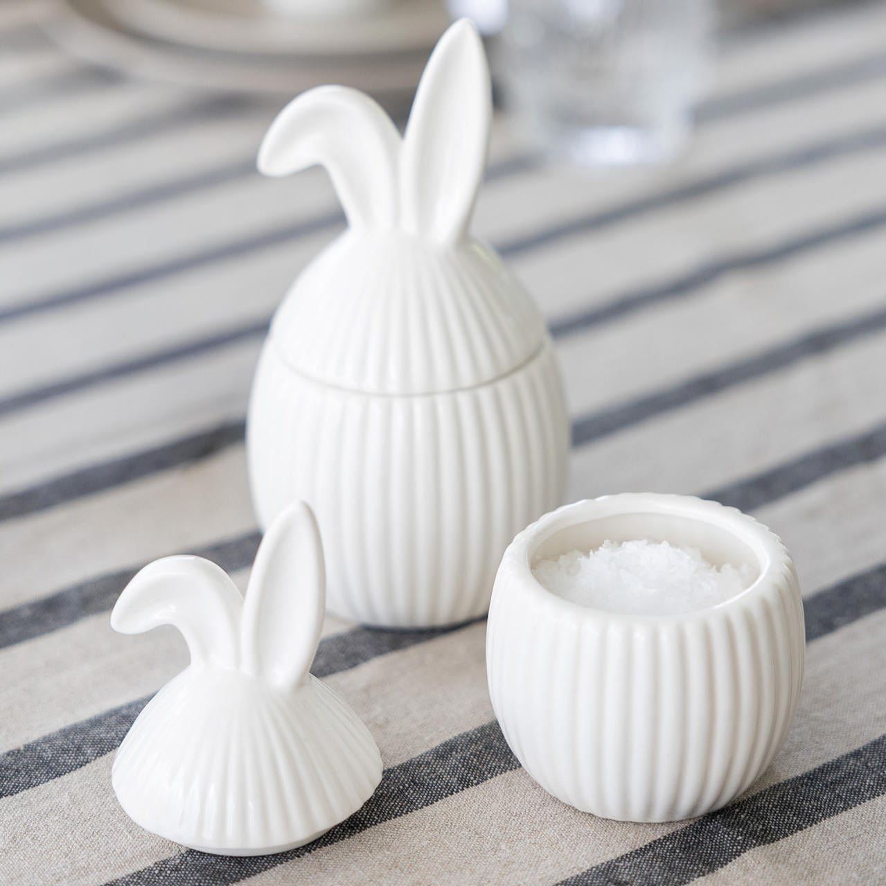 Osterdekoration Dose Alba - weiß