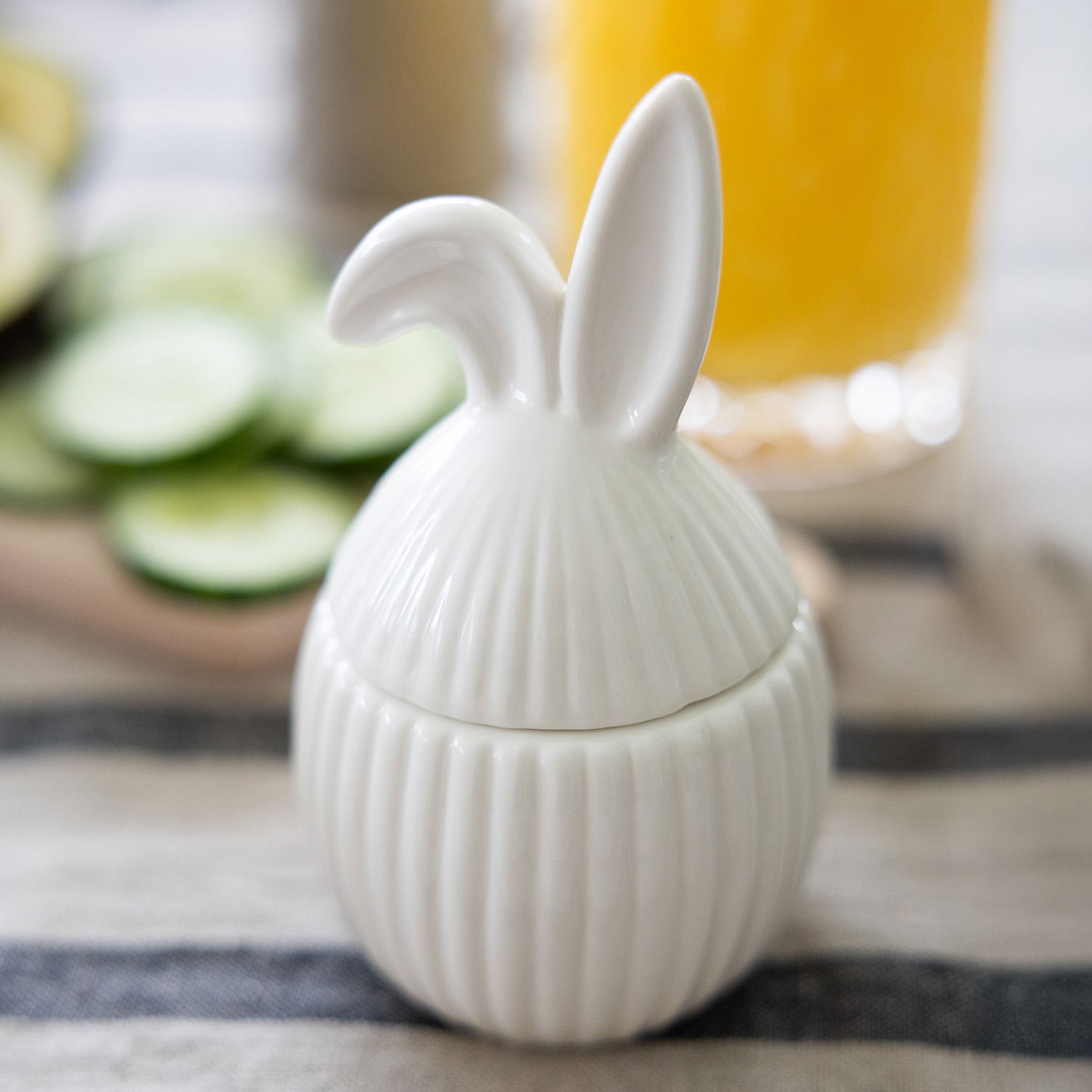 Osterdekoration Dose Alba - weiß