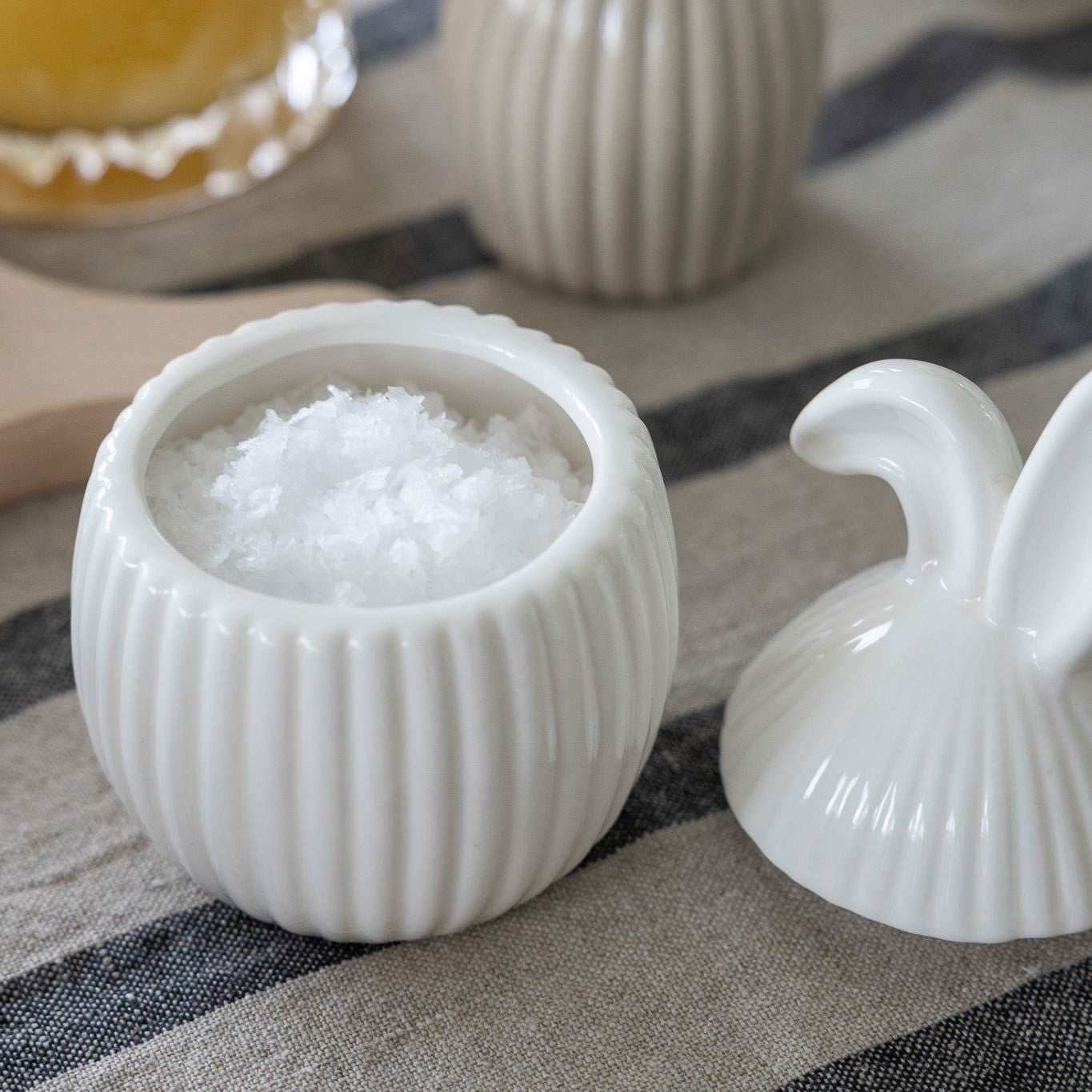 Osterdekoration Dose Alba - weiß