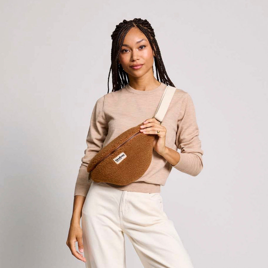 Olivia Bauchtasche - teddy braun