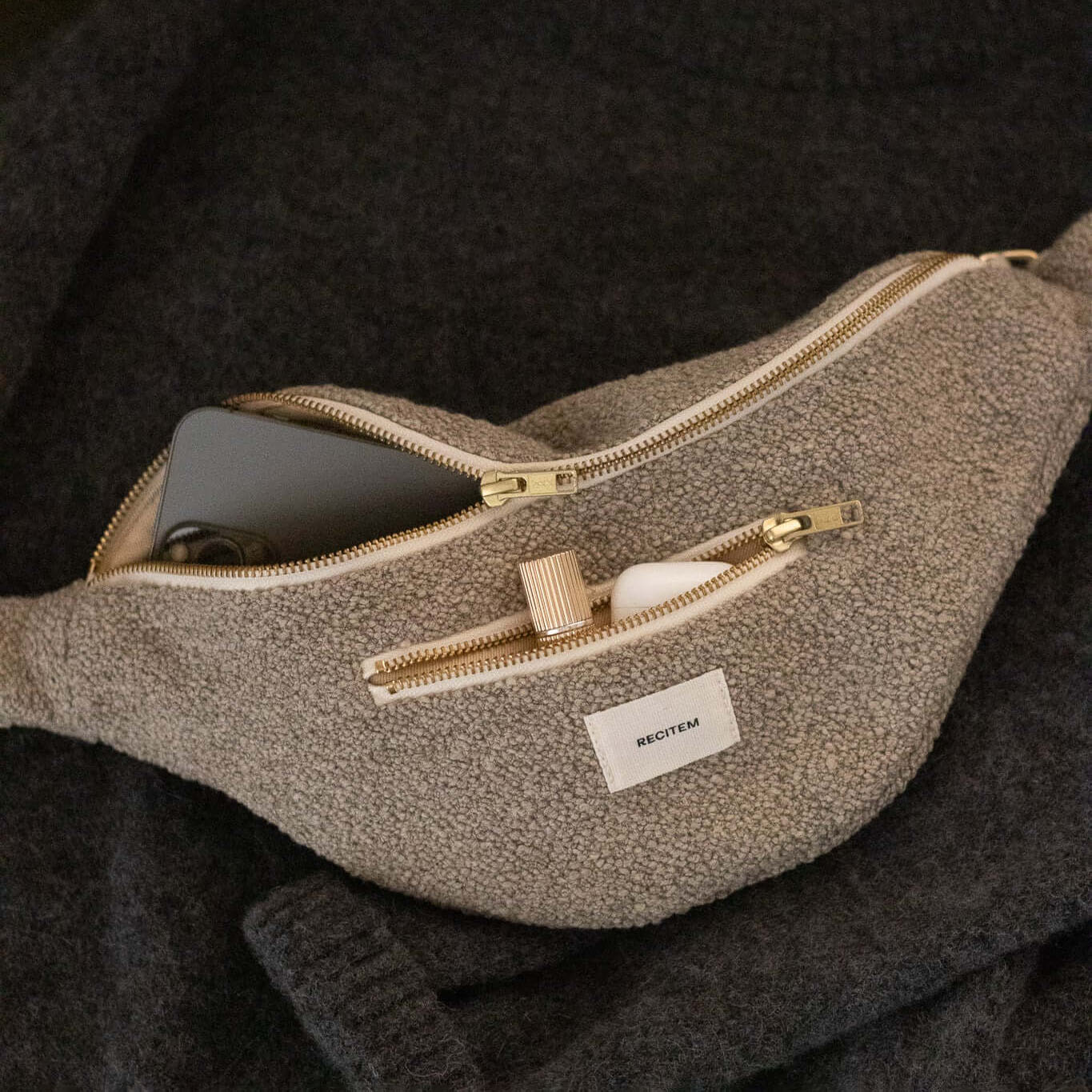 Esra Bauchtasche - teddy taupe