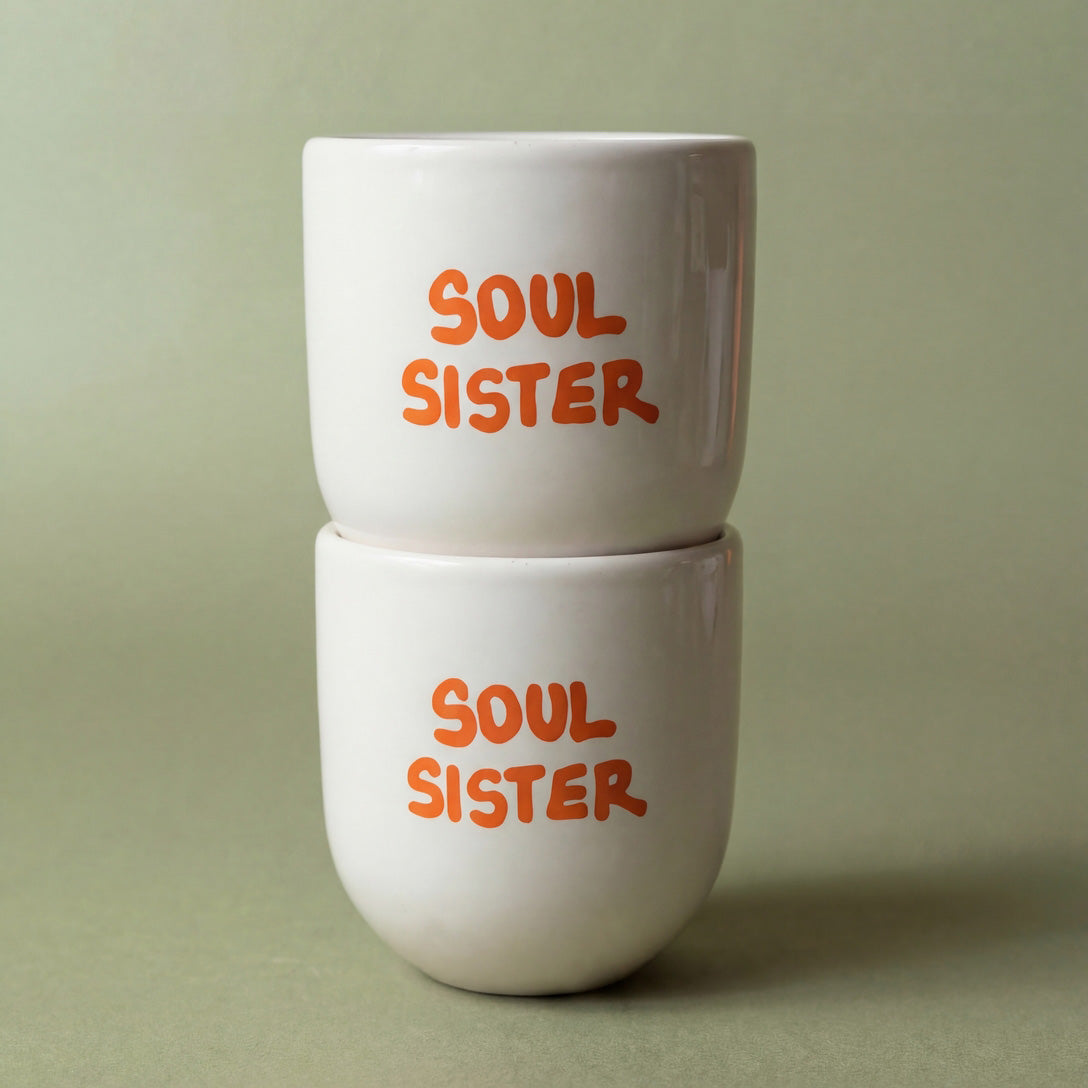 Becher Soul Sister - weiß