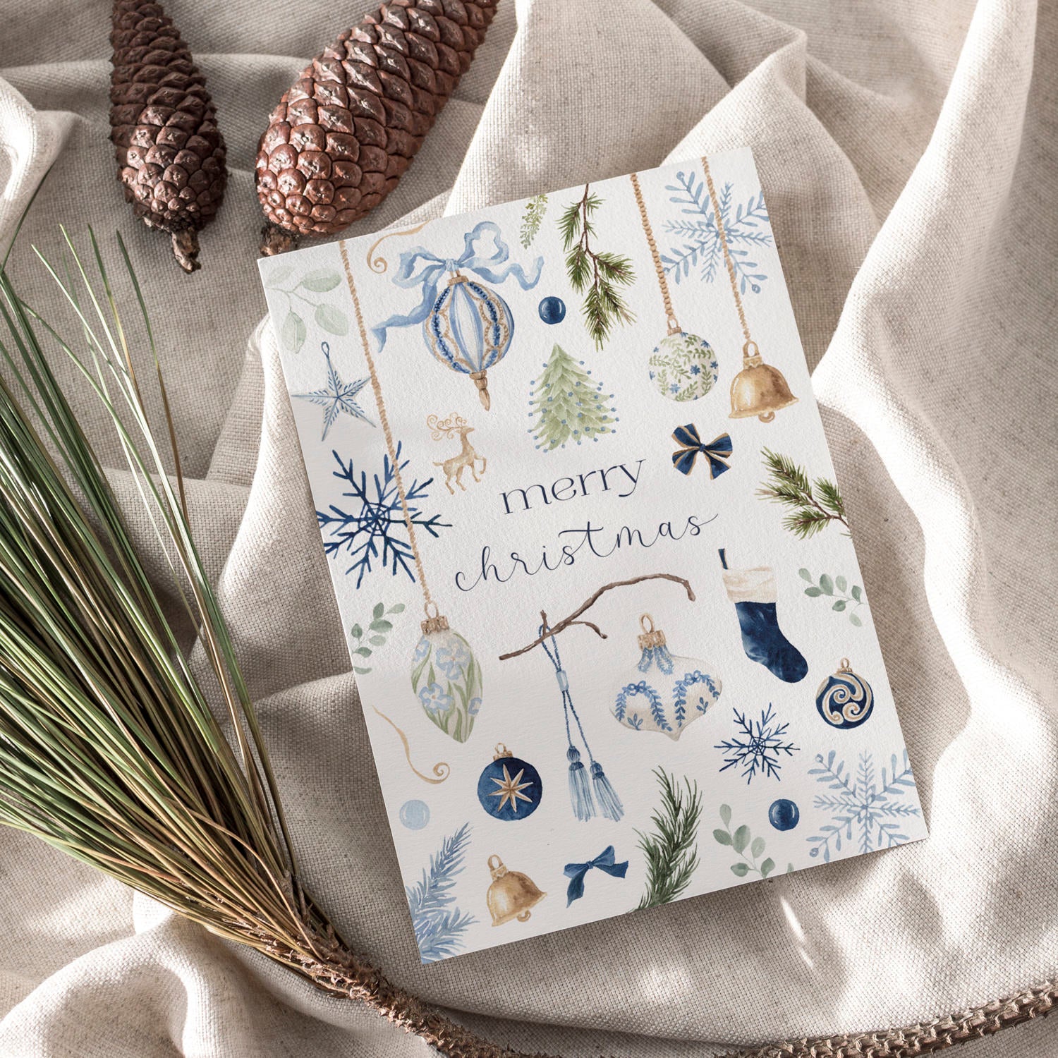 Weihnachtskarte auf Strukturpapier Royal A6