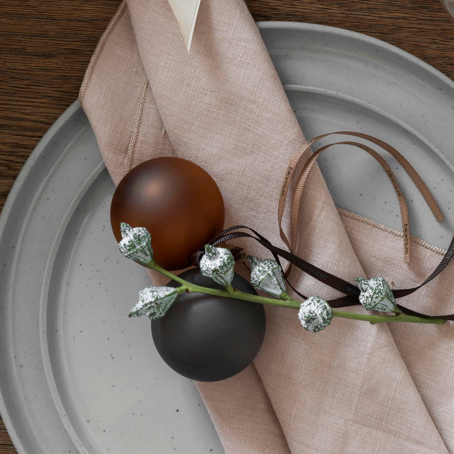 Weihnachtskugel JUHLA 6er Set - smoke, coffee, clear