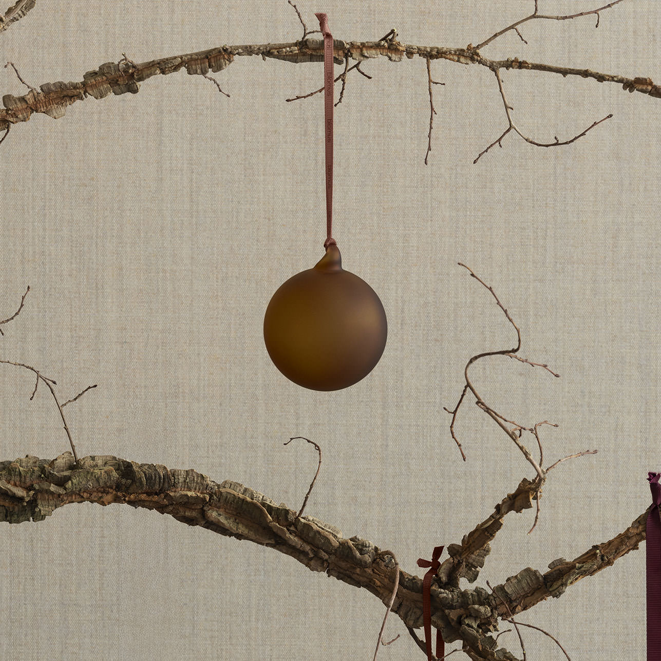 Weihnachtskugel JUHLA M - rustic brown
