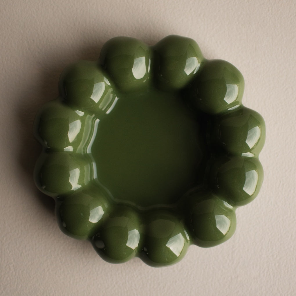 Kerzenteller Bright - shiny green