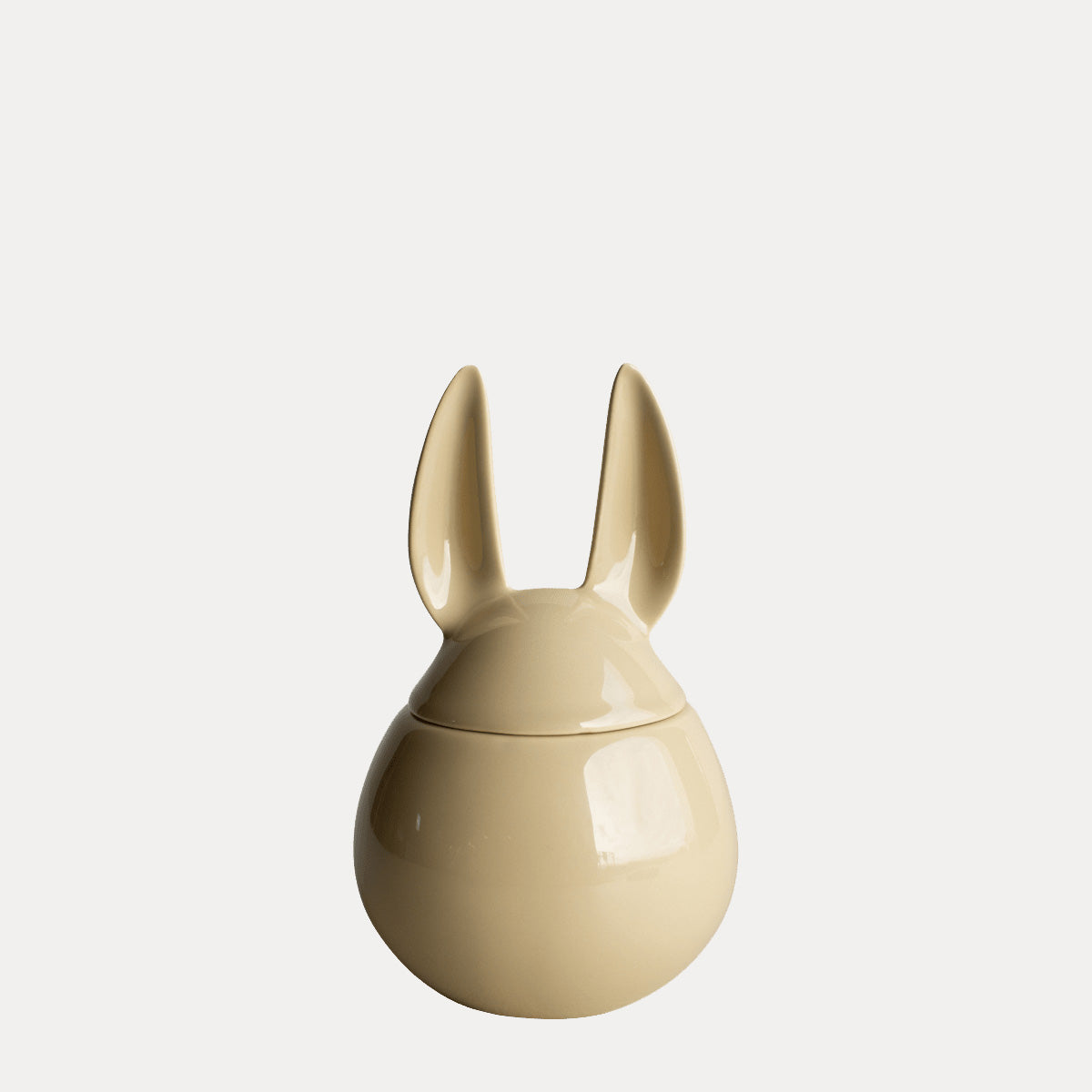 Eating Rabbit Schale mit Deckel - shiny yellow