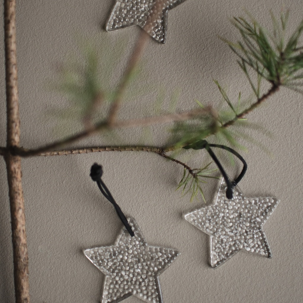 Weihnachtsdeko Anhänger Airy Stern - Glas