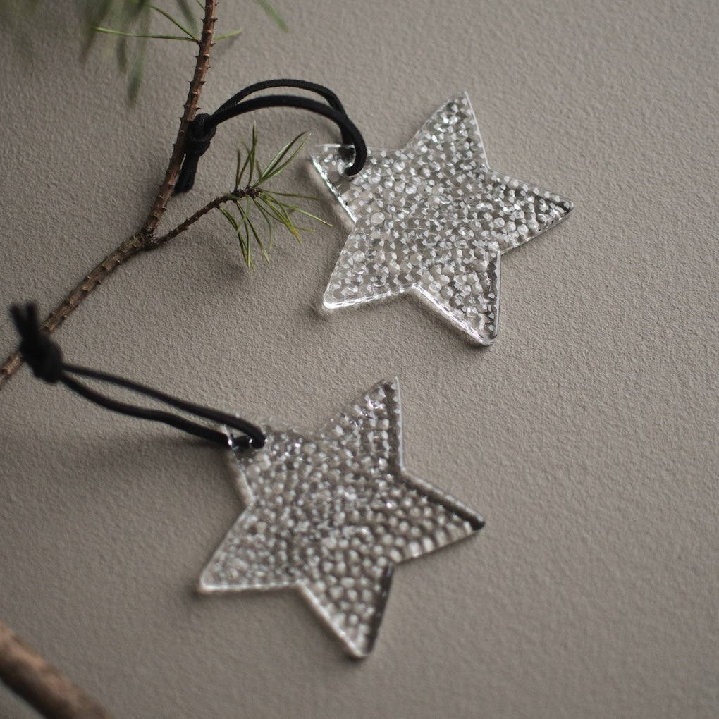 Weihnachtsdeko Anhänger Airy Stern - Glas
