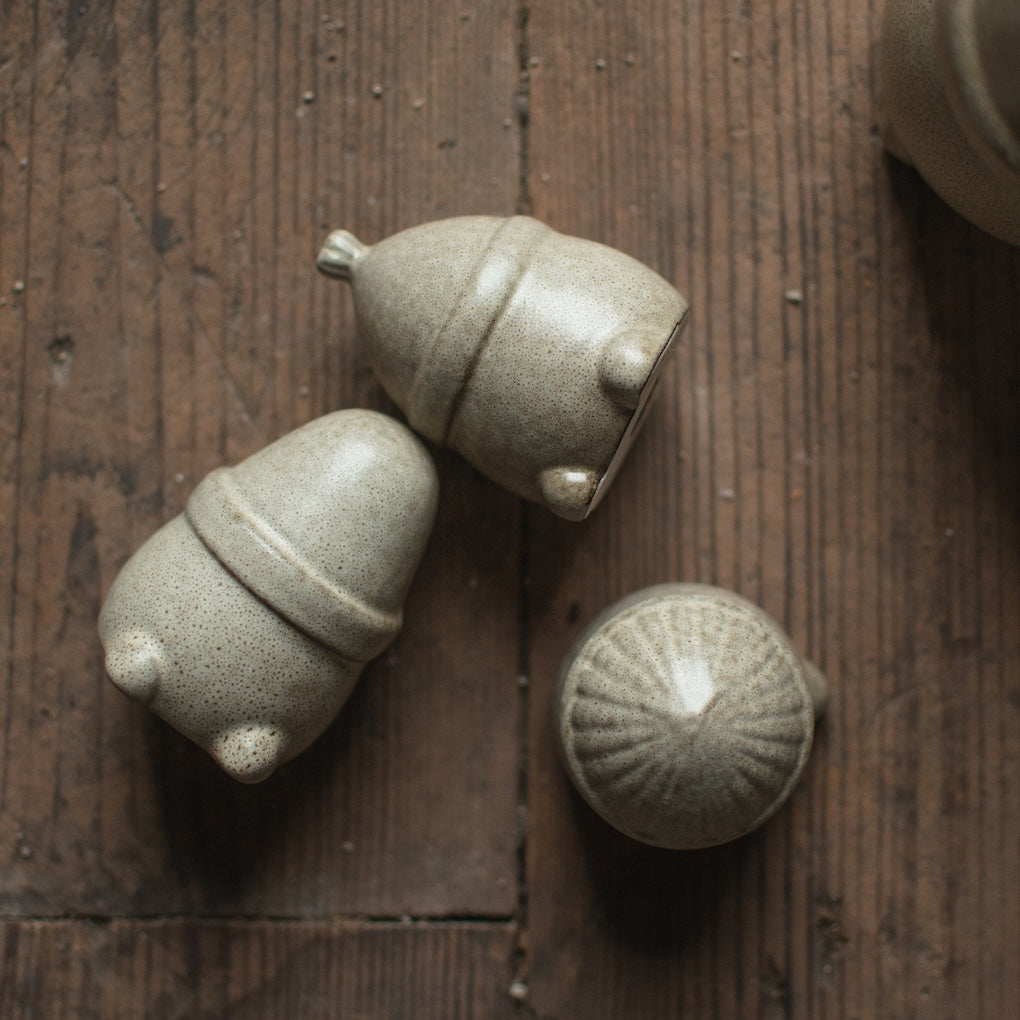 Weihnachtsdeko Hipster Triplets 3er Pack - beige