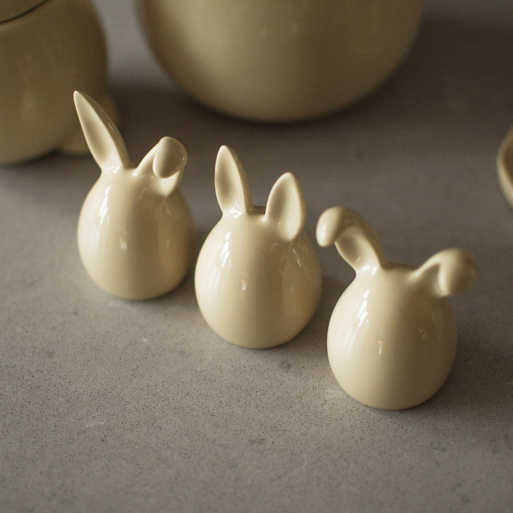 Triplets Osterdekoration 3er Set - shiny yellow