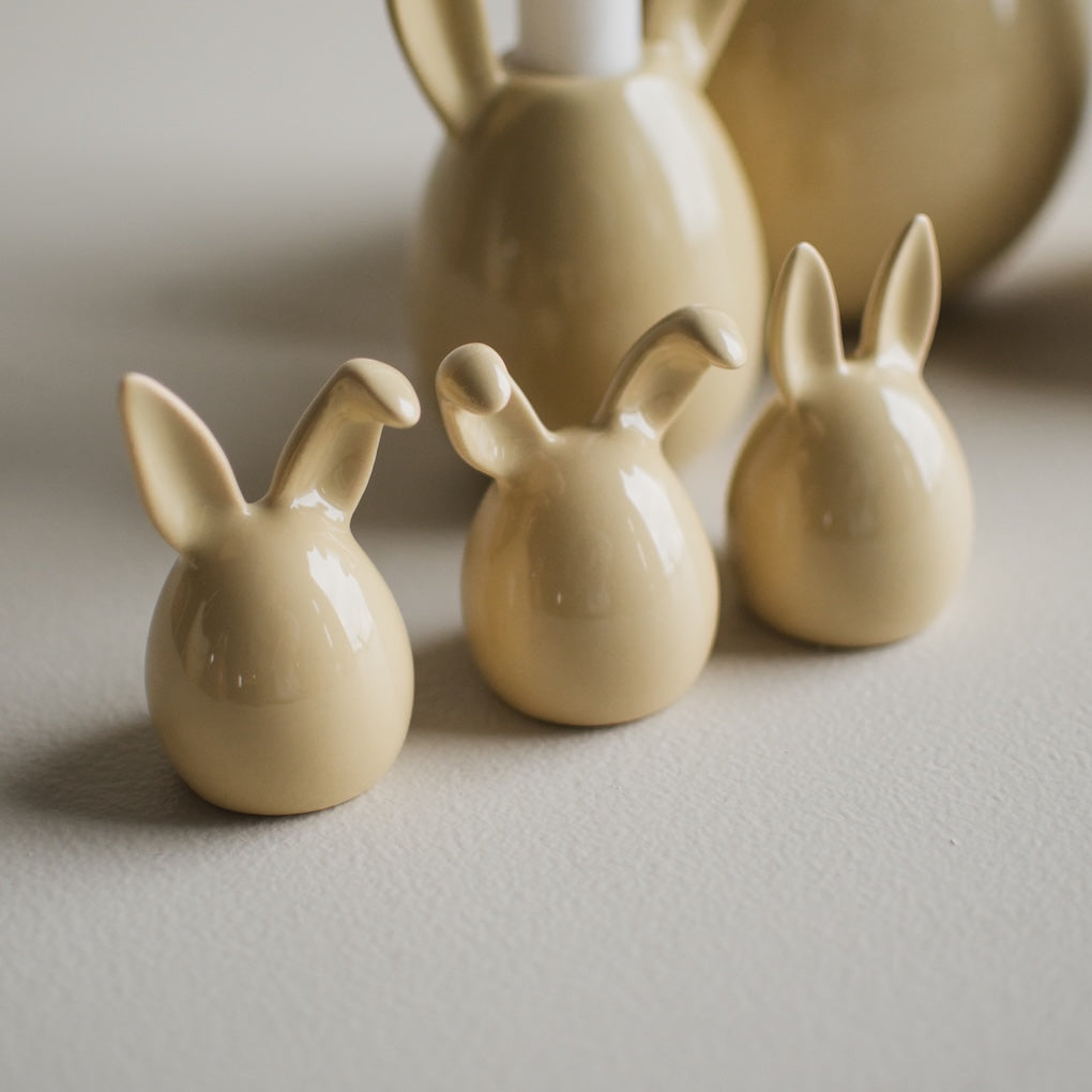 Triplets Osterdekoration 3er Set - shiny yellow