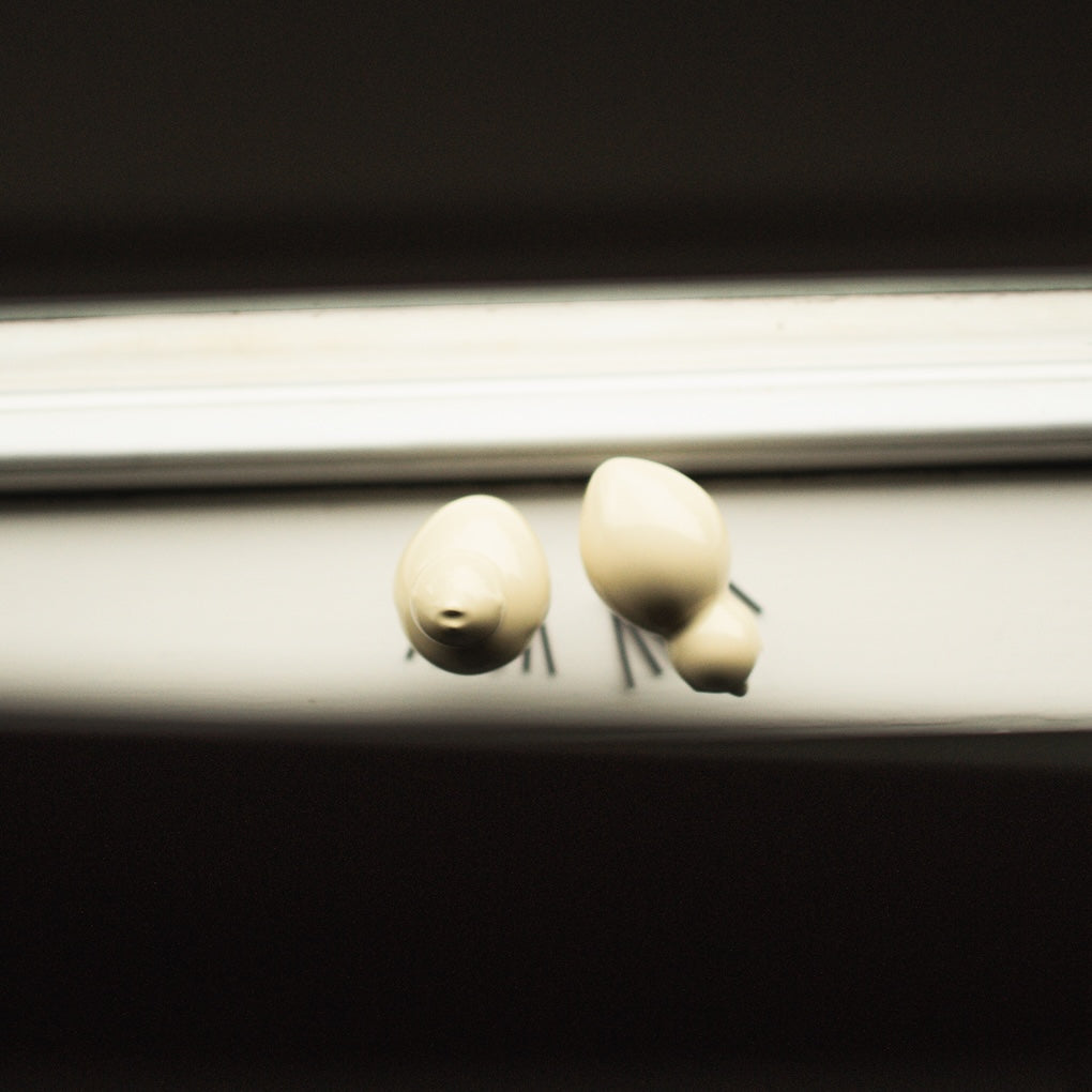 Swedish Birds Dekofiguren 2er Set - shiny yellow