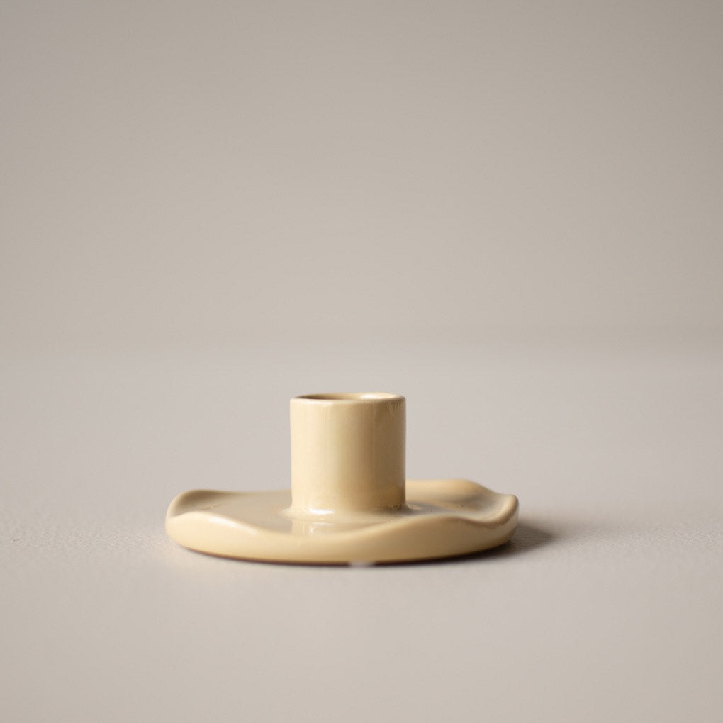 Kerzenhalter Wave - shiny yellow