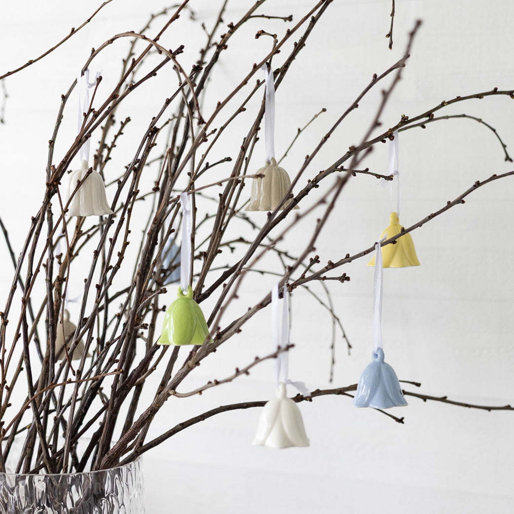 Keramikanhänger Blume Klocklilja - gelb