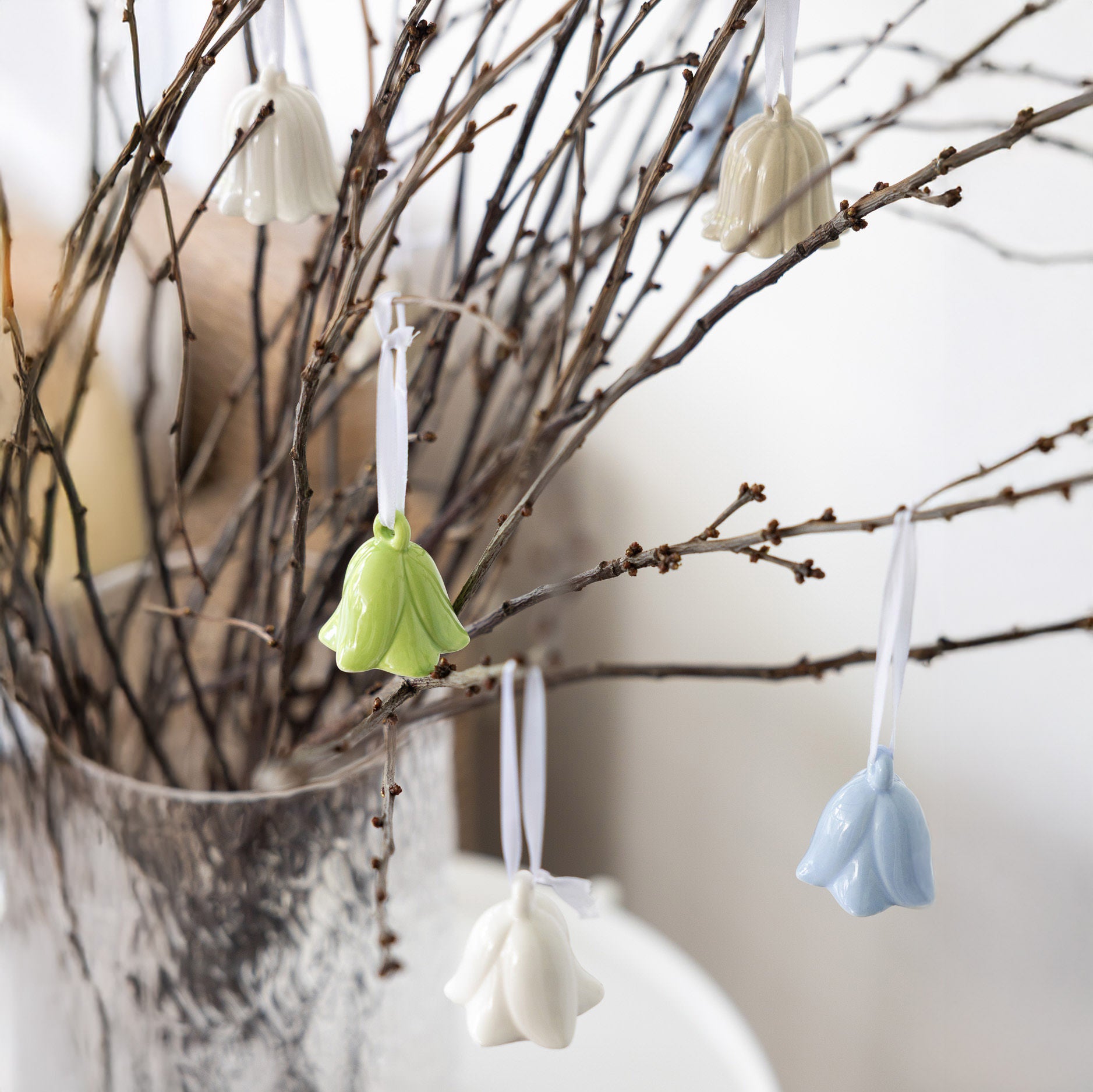 Keramikanhänger Blume Blåklocka - gelb