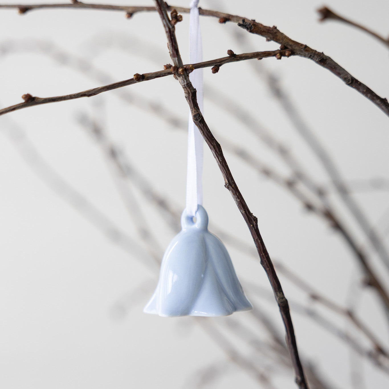 Keramikanhänger Blume Blåklocka - hellblau