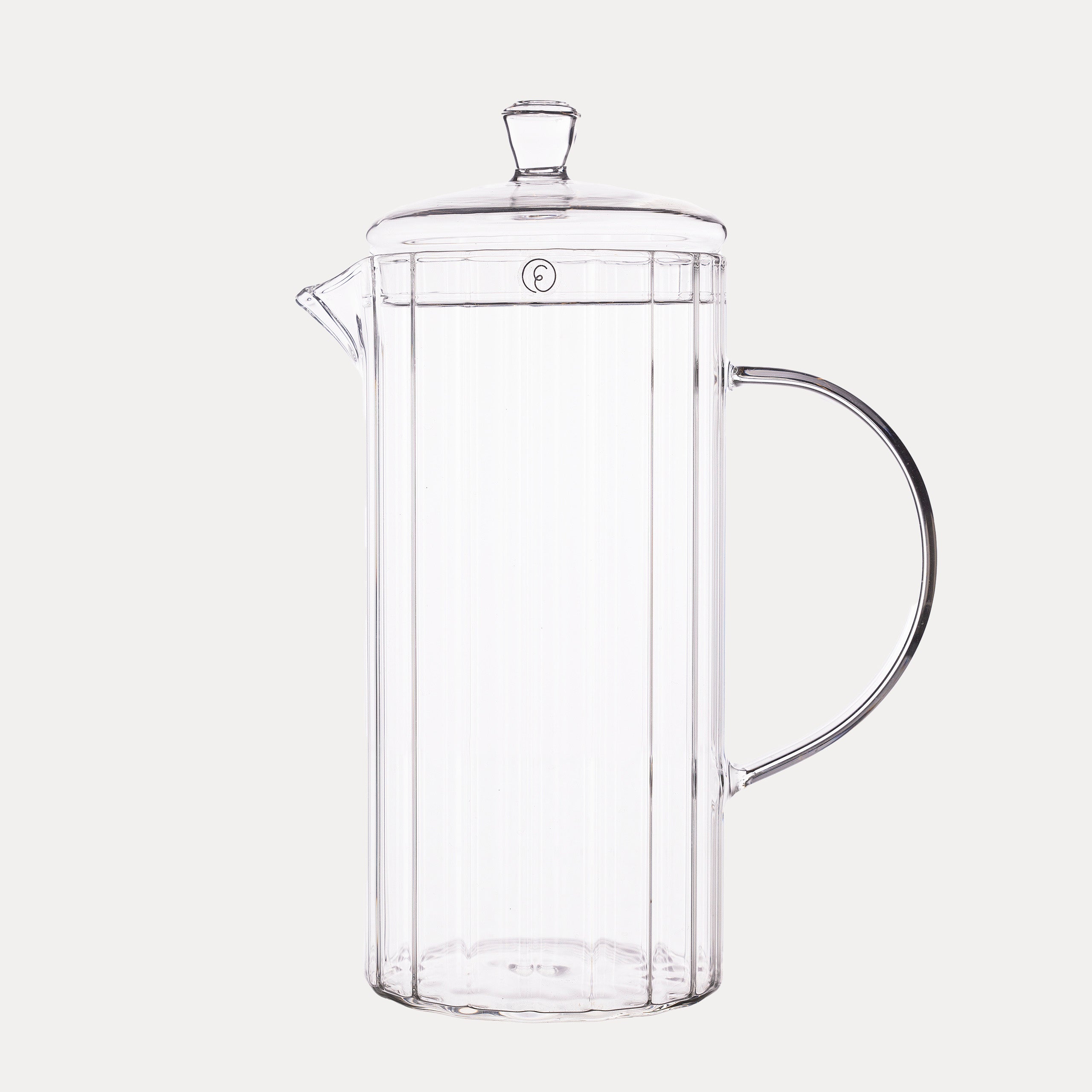 Glaskanne mit Deckel - riffle