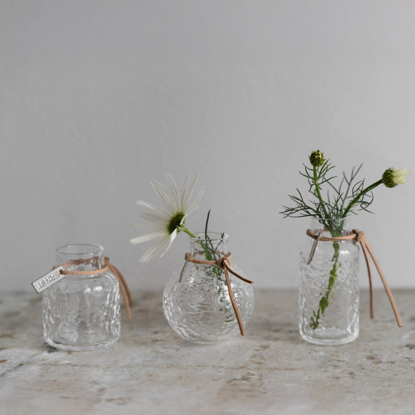 Mini Vasen im 3er Set - Glas
