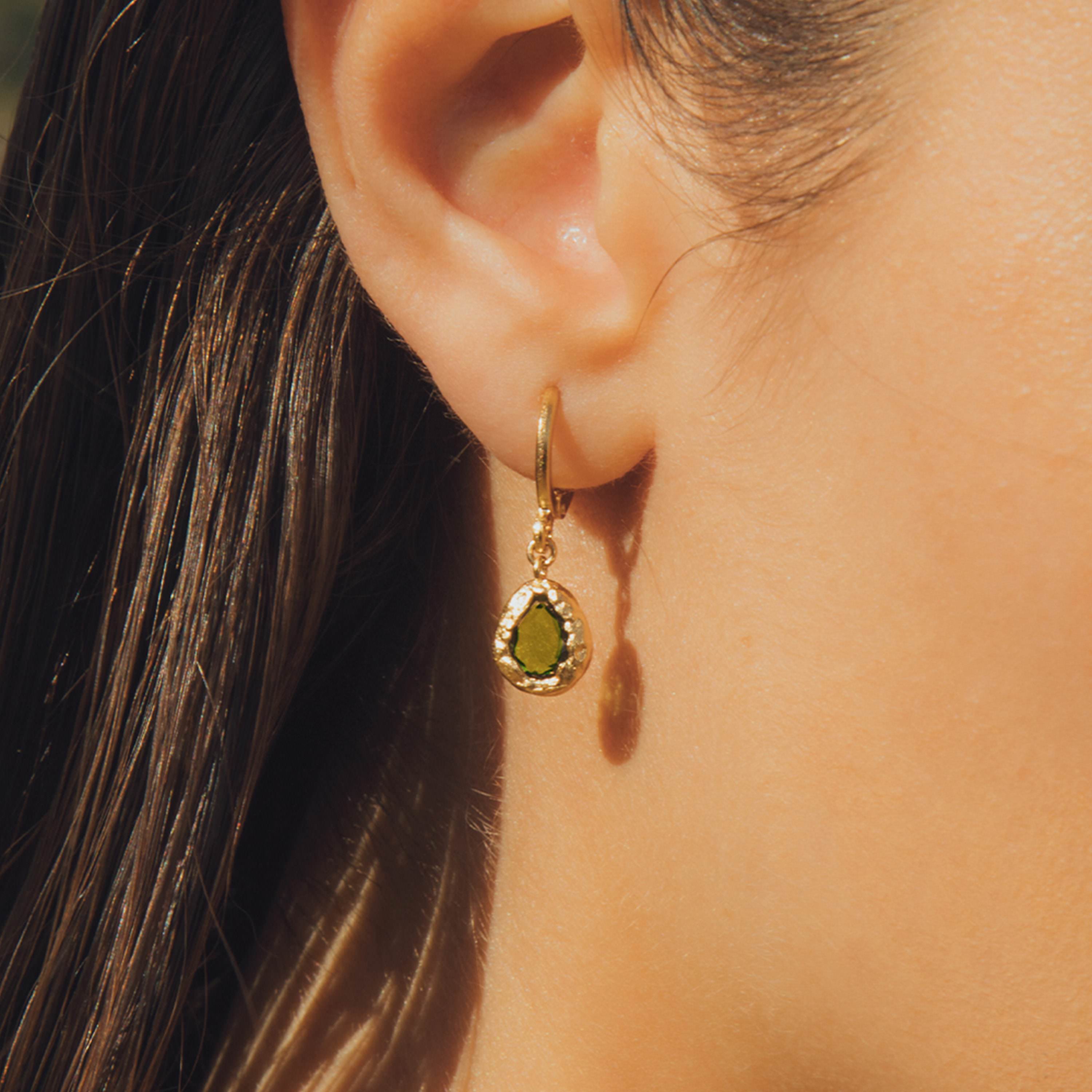 Ohrringe Lysia Olive - gold