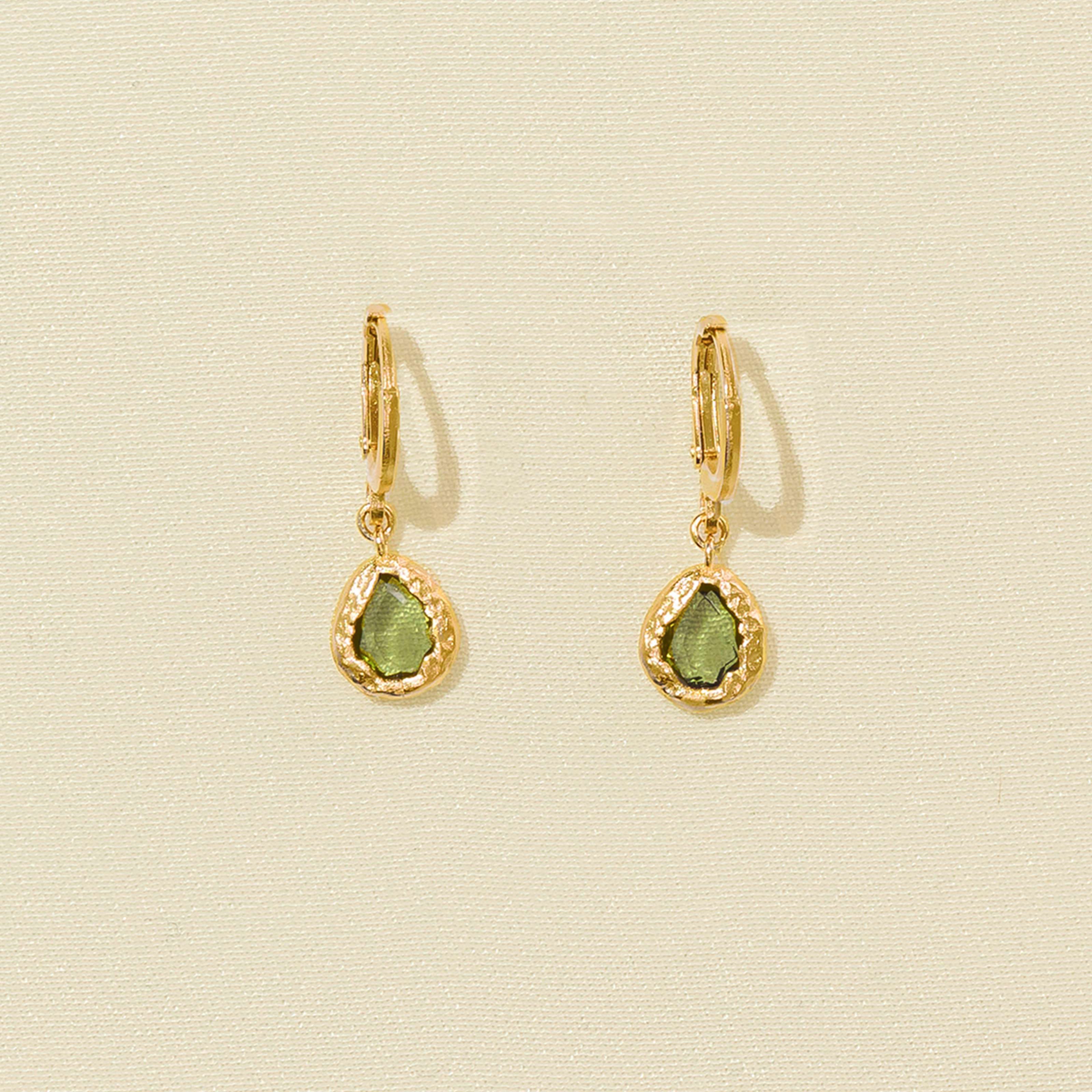 Ohrringe Lysia Olive - gold