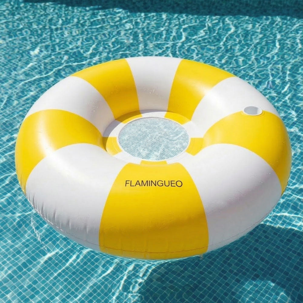 Schwimmring mit Netz XL - gelb