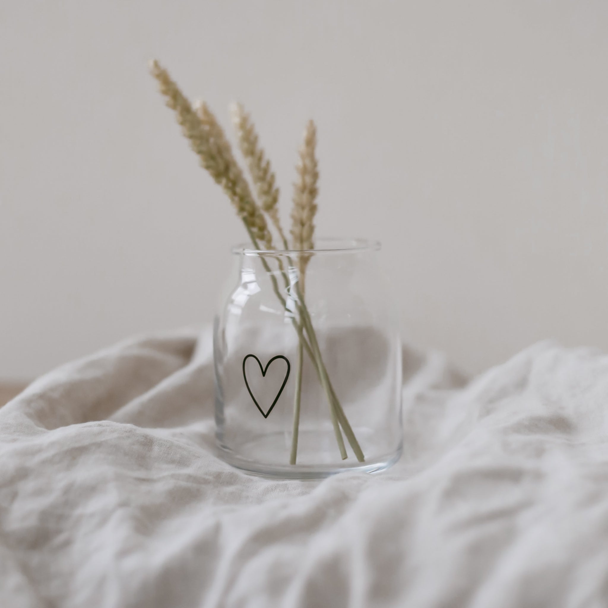 Vase aus Glas S - Herz