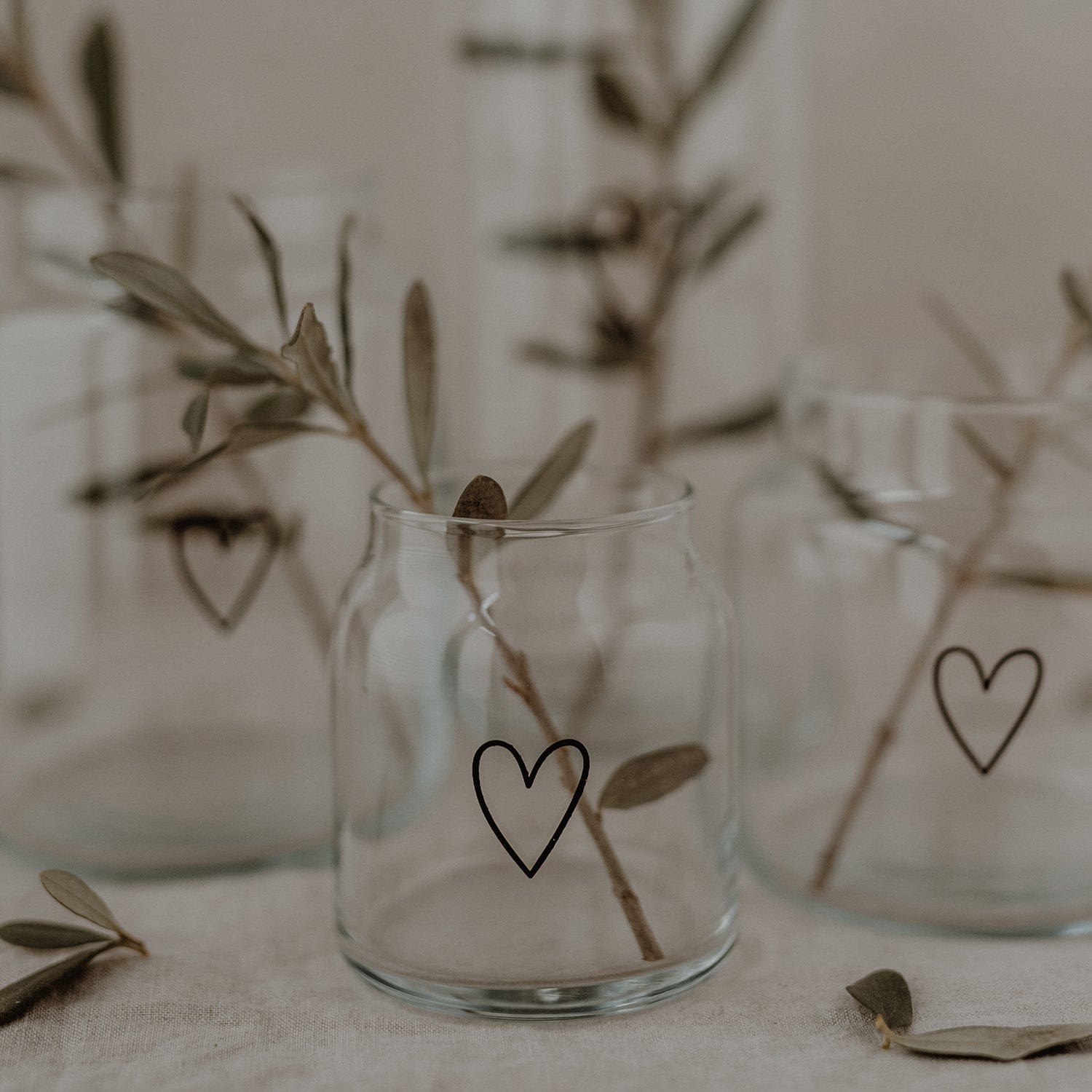 Vase aus Glas S - Herz