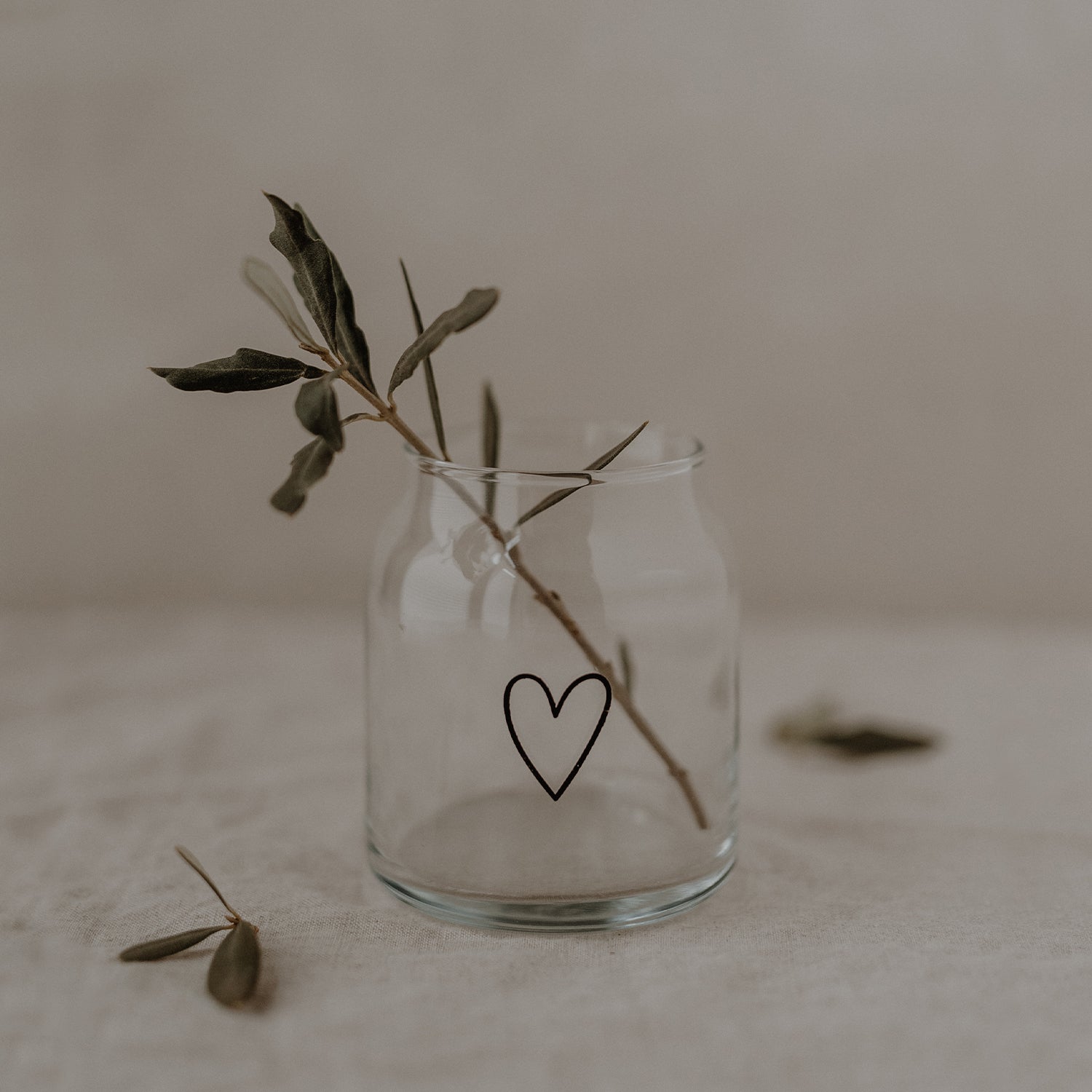 Vase aus Glas S - Herz