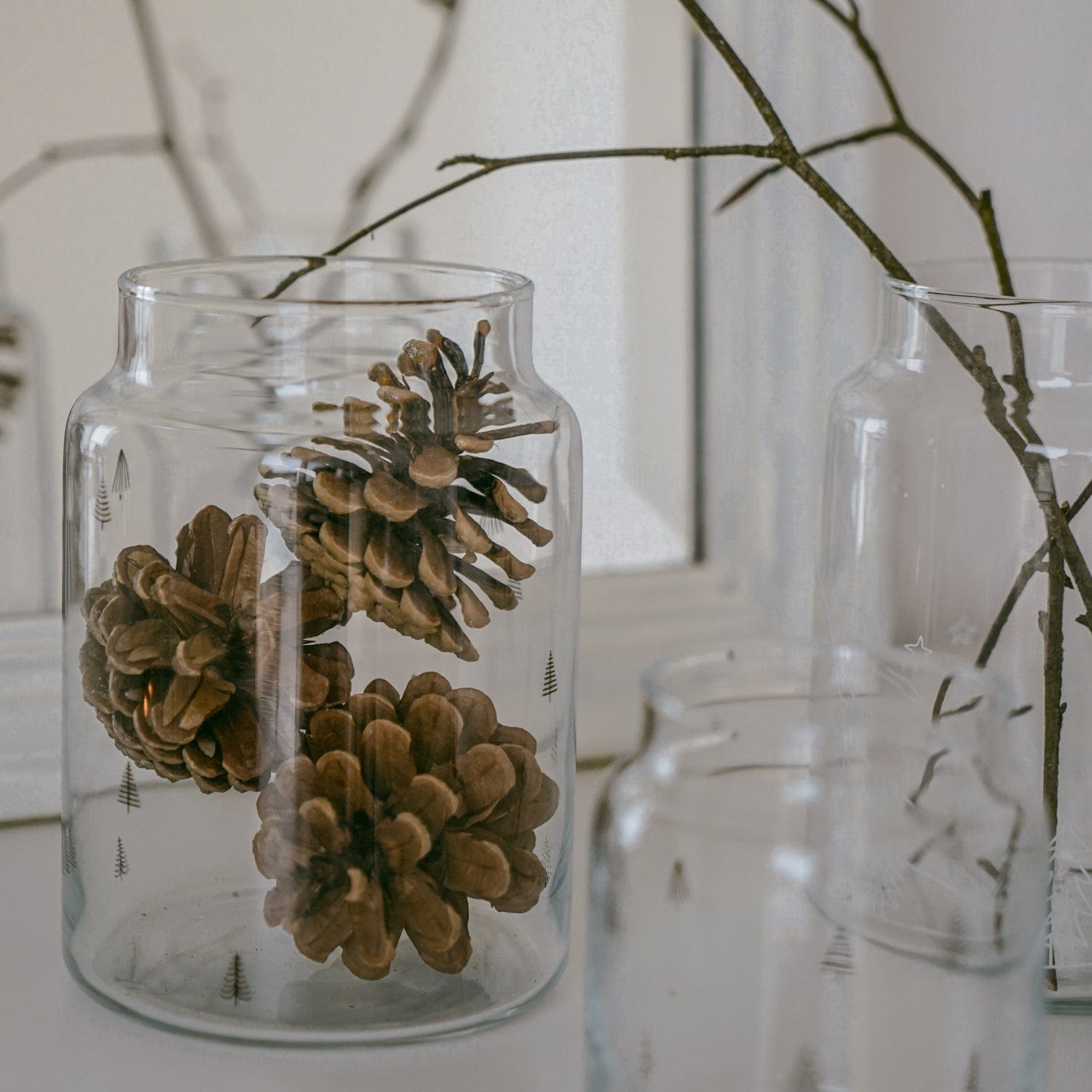 Vase aus Glas Tannen L