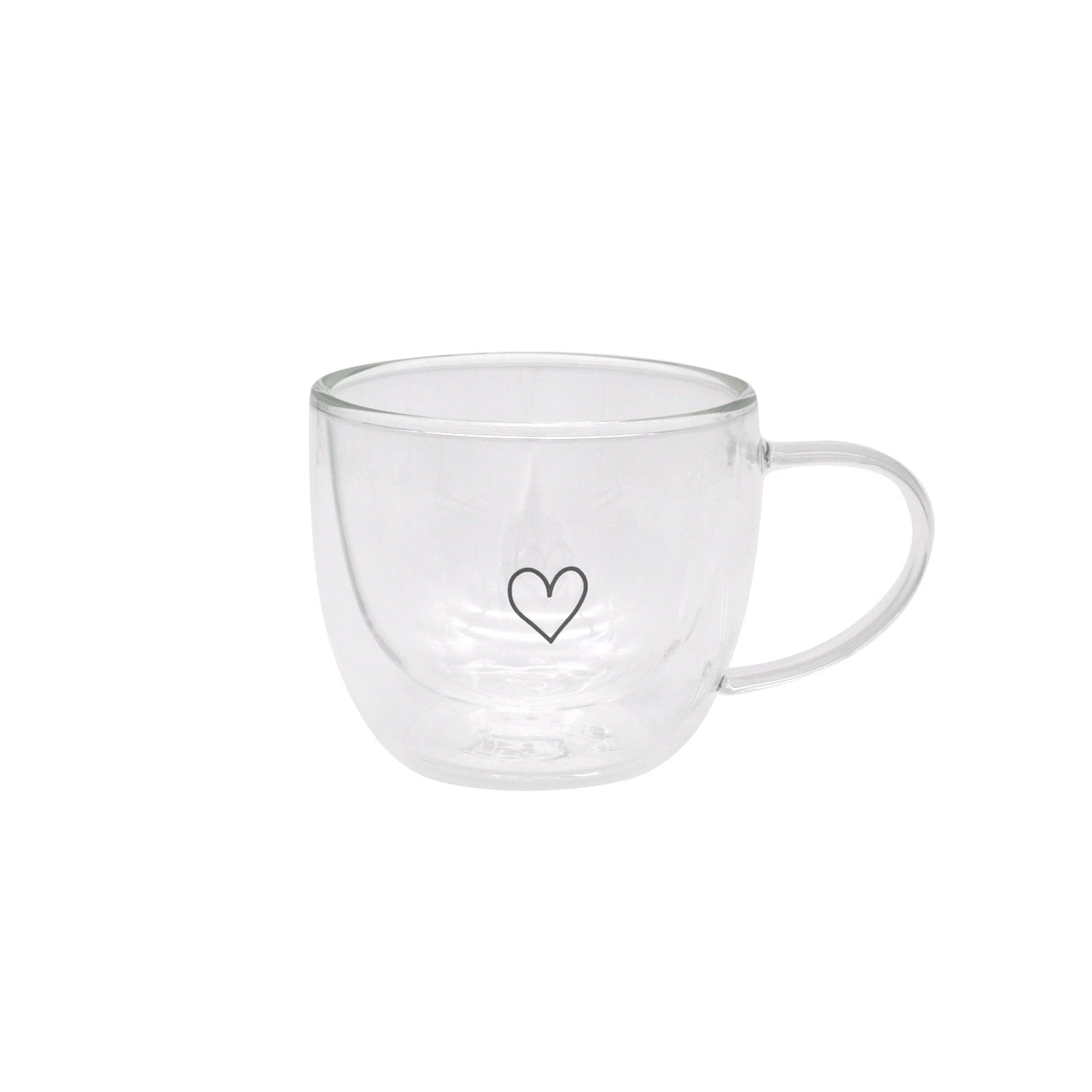 Doppelwandiges Glas Herz 250ml