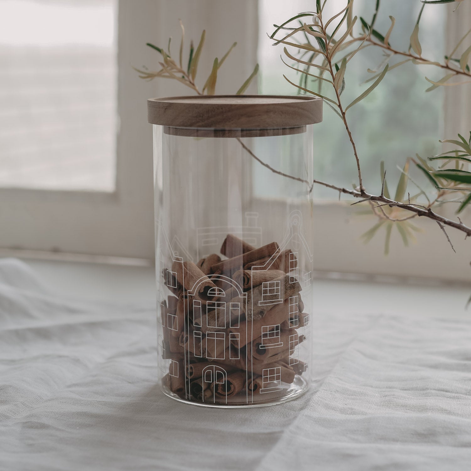 Vorratsglas 19cm - Häuser