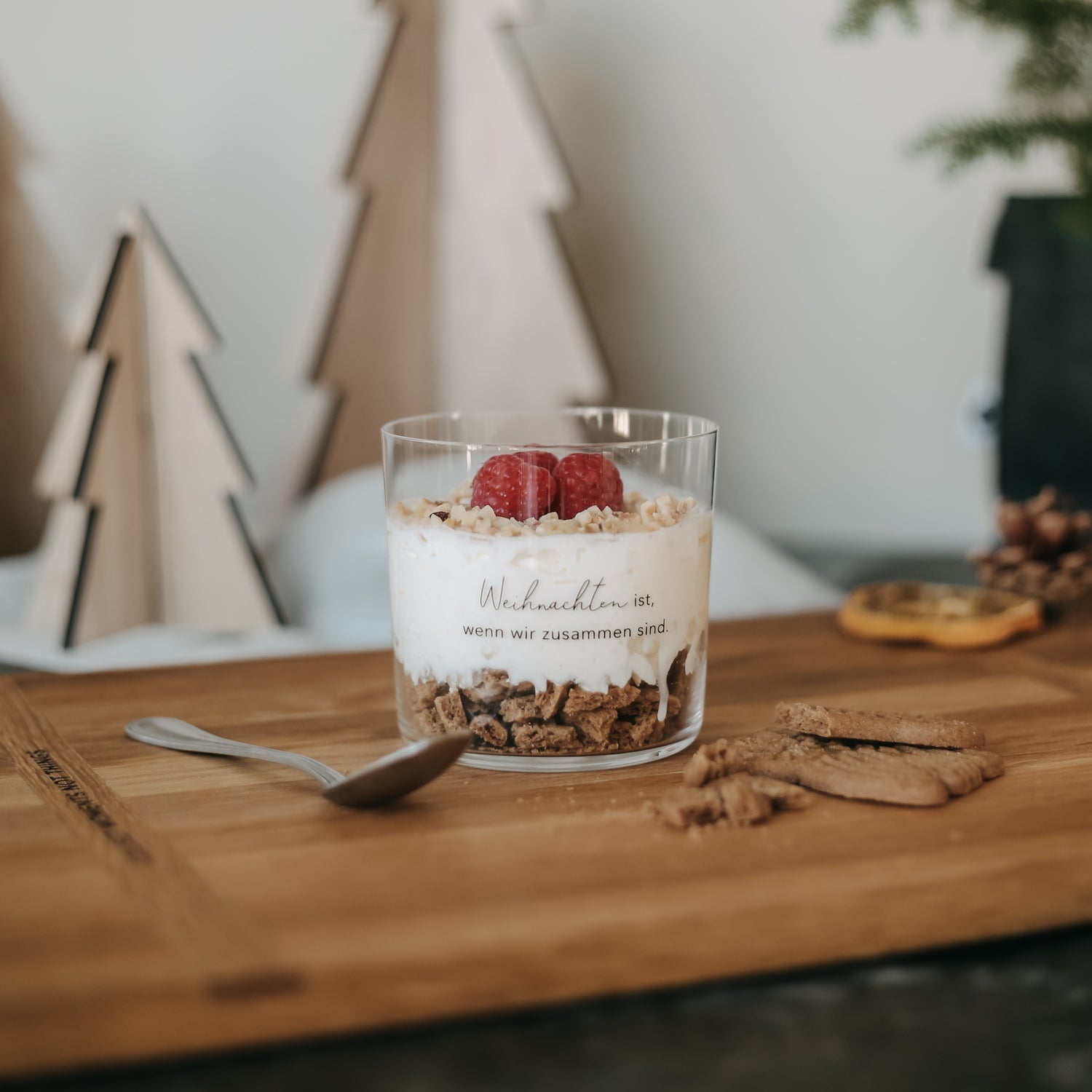 Trinkglas Weihnachten - schwarz